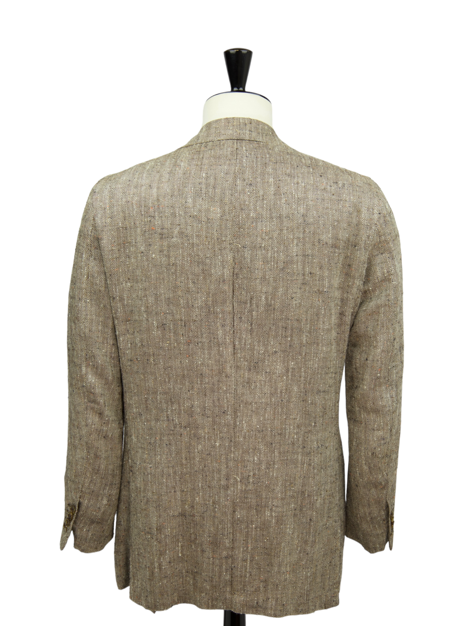 Orazio Luciano Beige Silk & Linen Irish Donegal Jacket