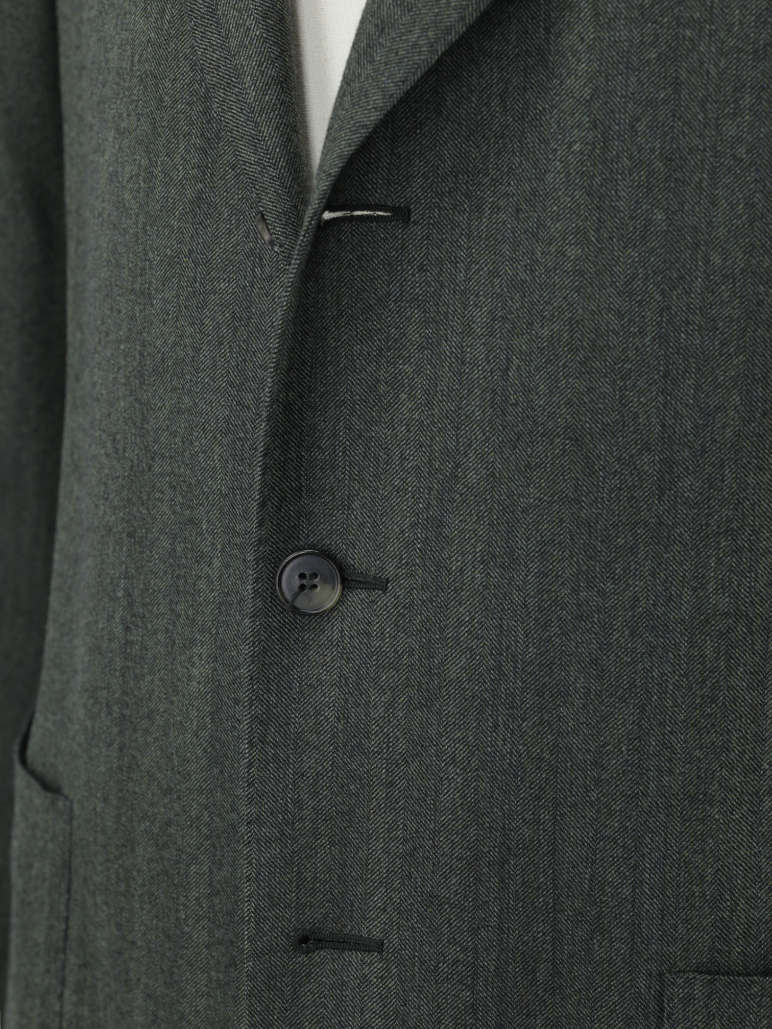 Ermenegildo Zegna Sage Green Trofeo-Wool Herringbone "Travel" Jacket