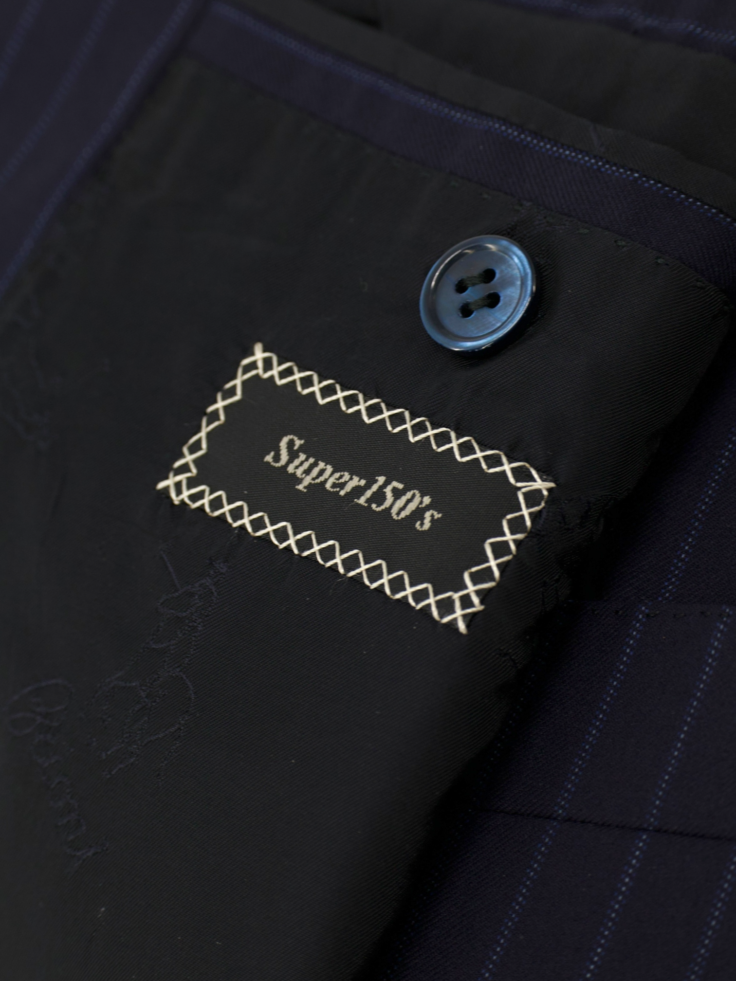 Brioni Dark Blue Super 150's Pinstripe Senato Suit
