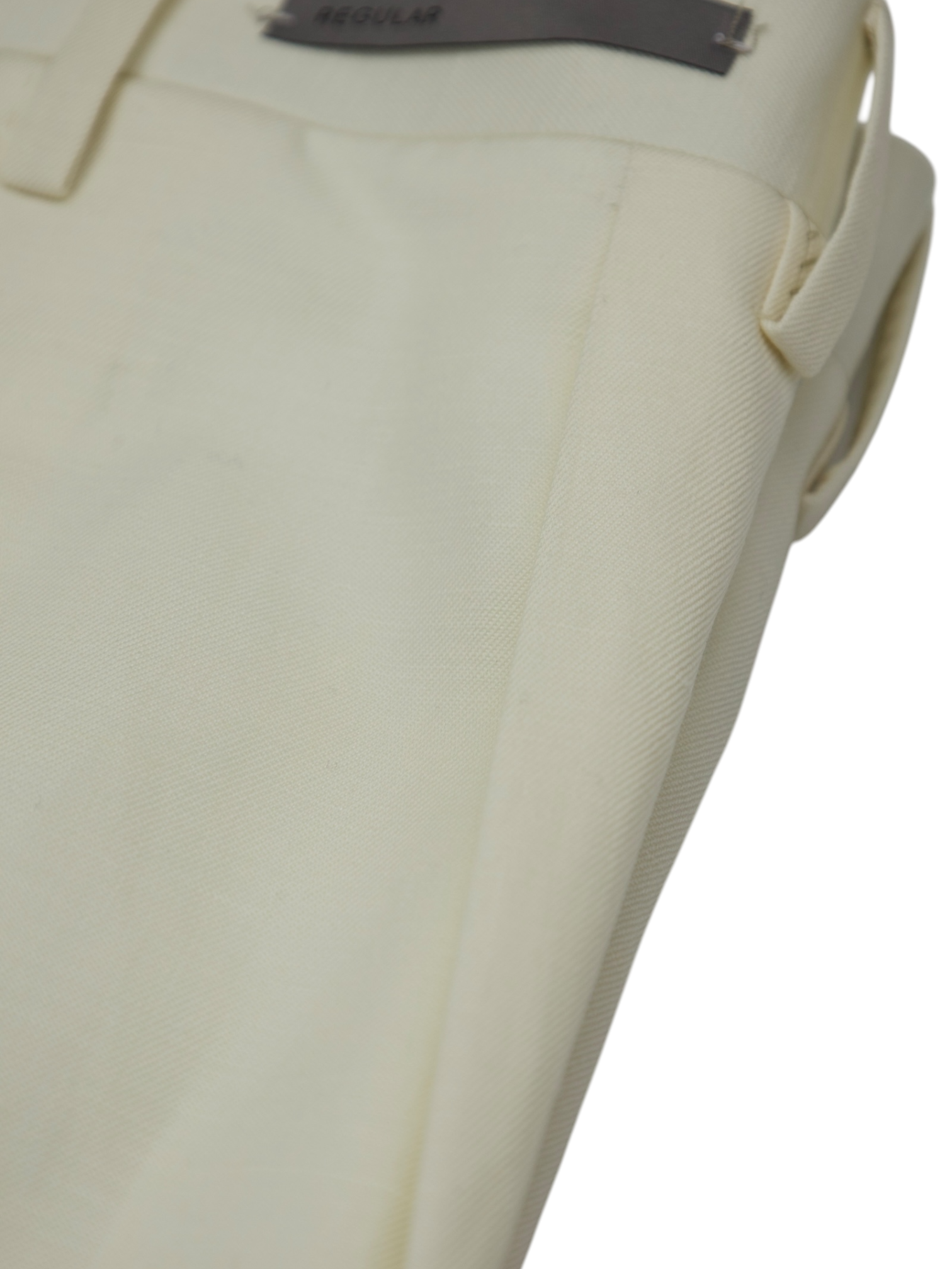 Corneliani Off-White Wool & Linen Pleated Trousers