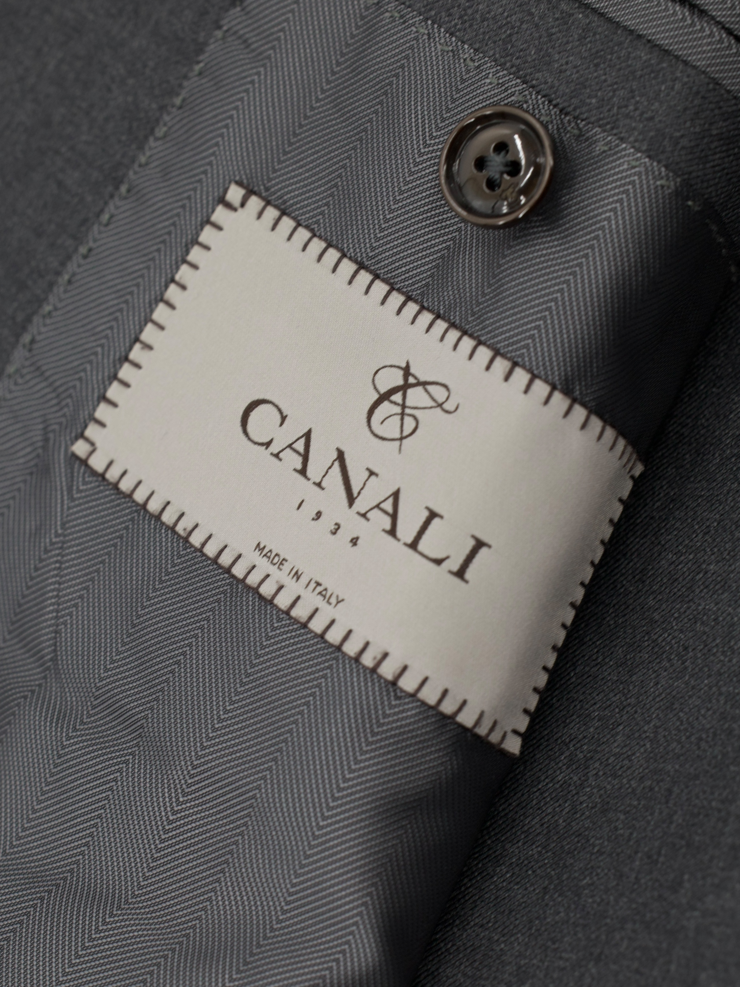 Canali Dark Grey Fine-Wool Essential Twill Suit