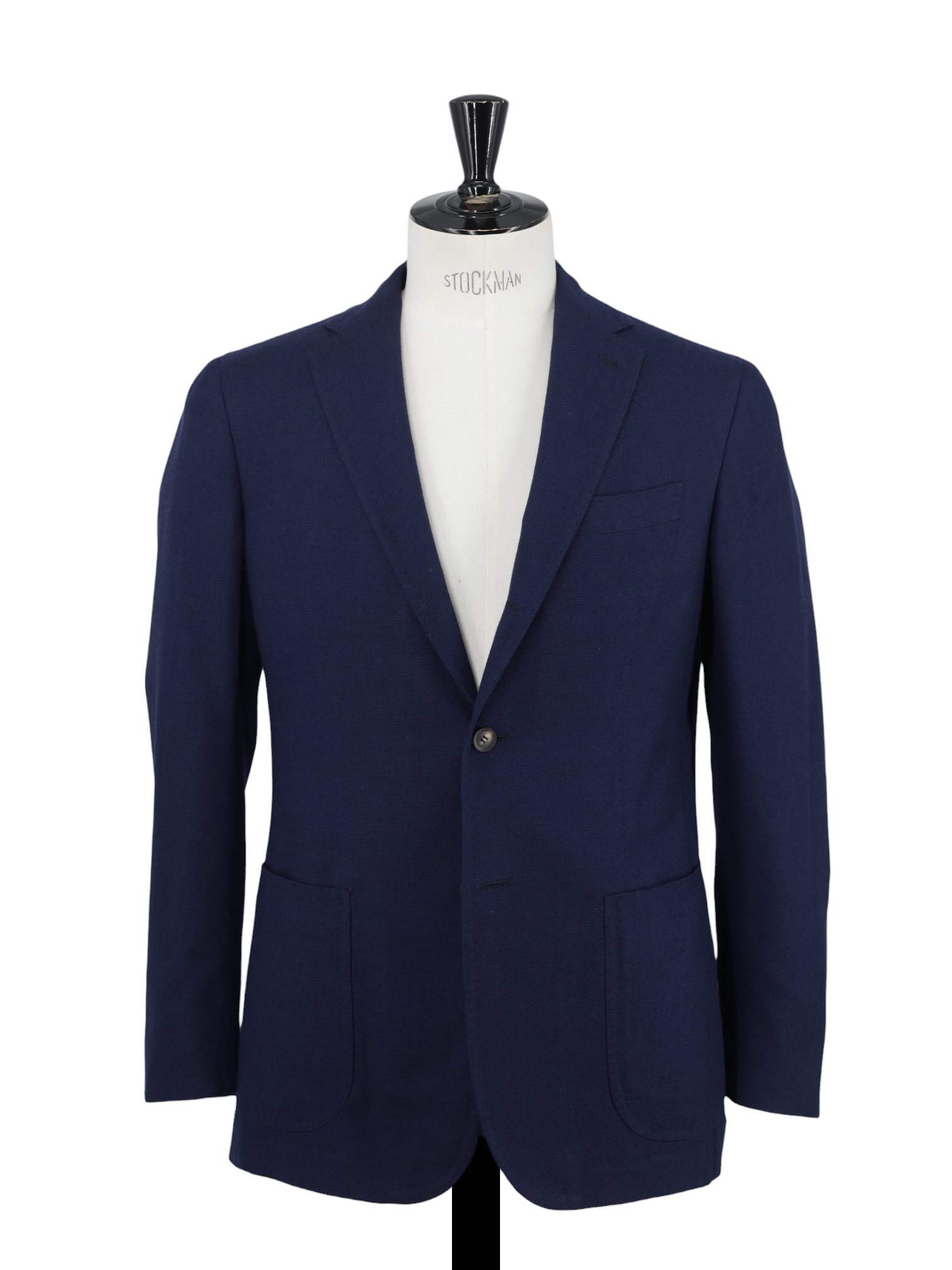 Stile Latino Navy Wool Serge-Weave Blazer Jacket