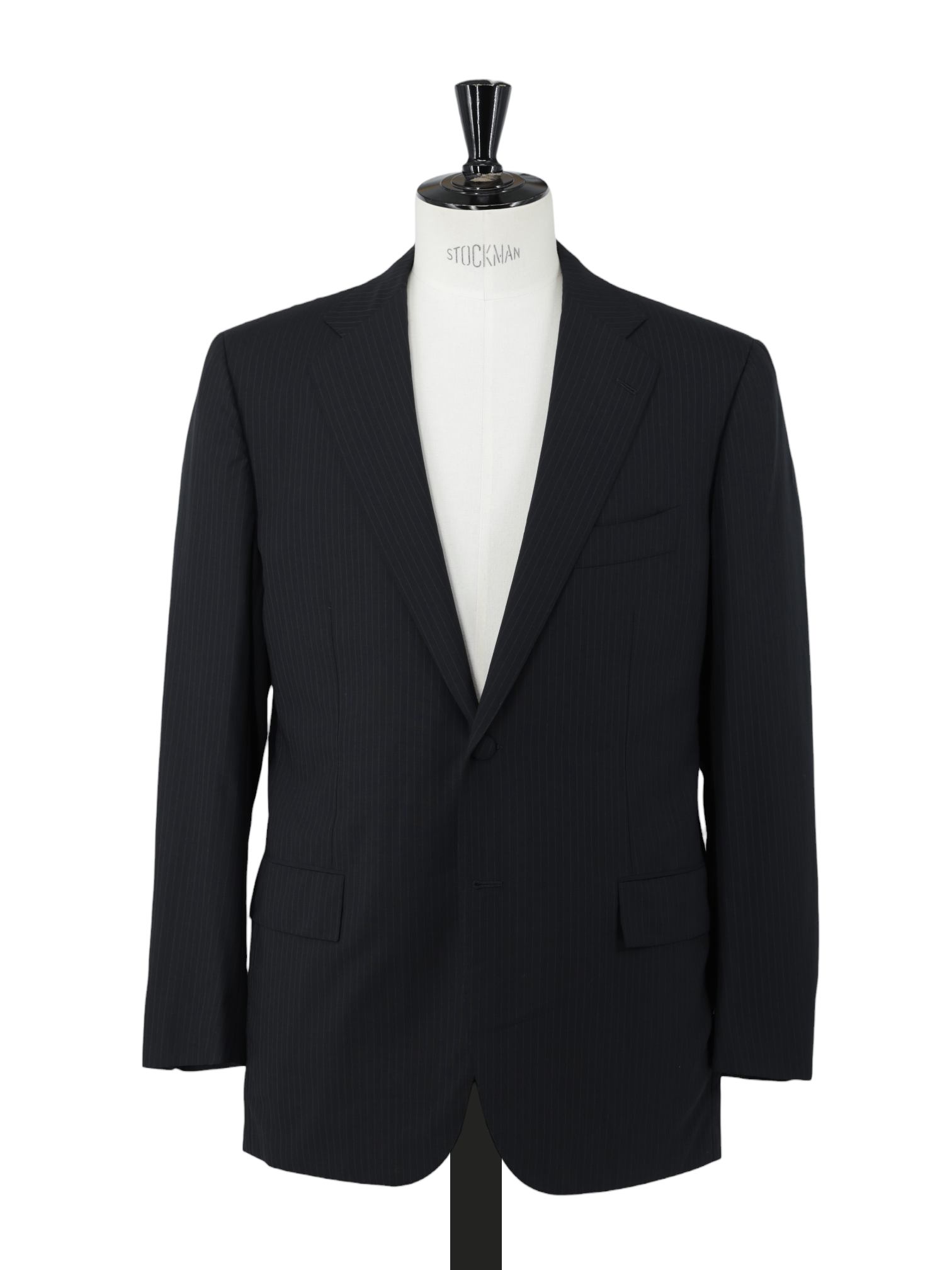 Cesare Attolini Deep Navy Super 130's Banker Pinstripe Suit