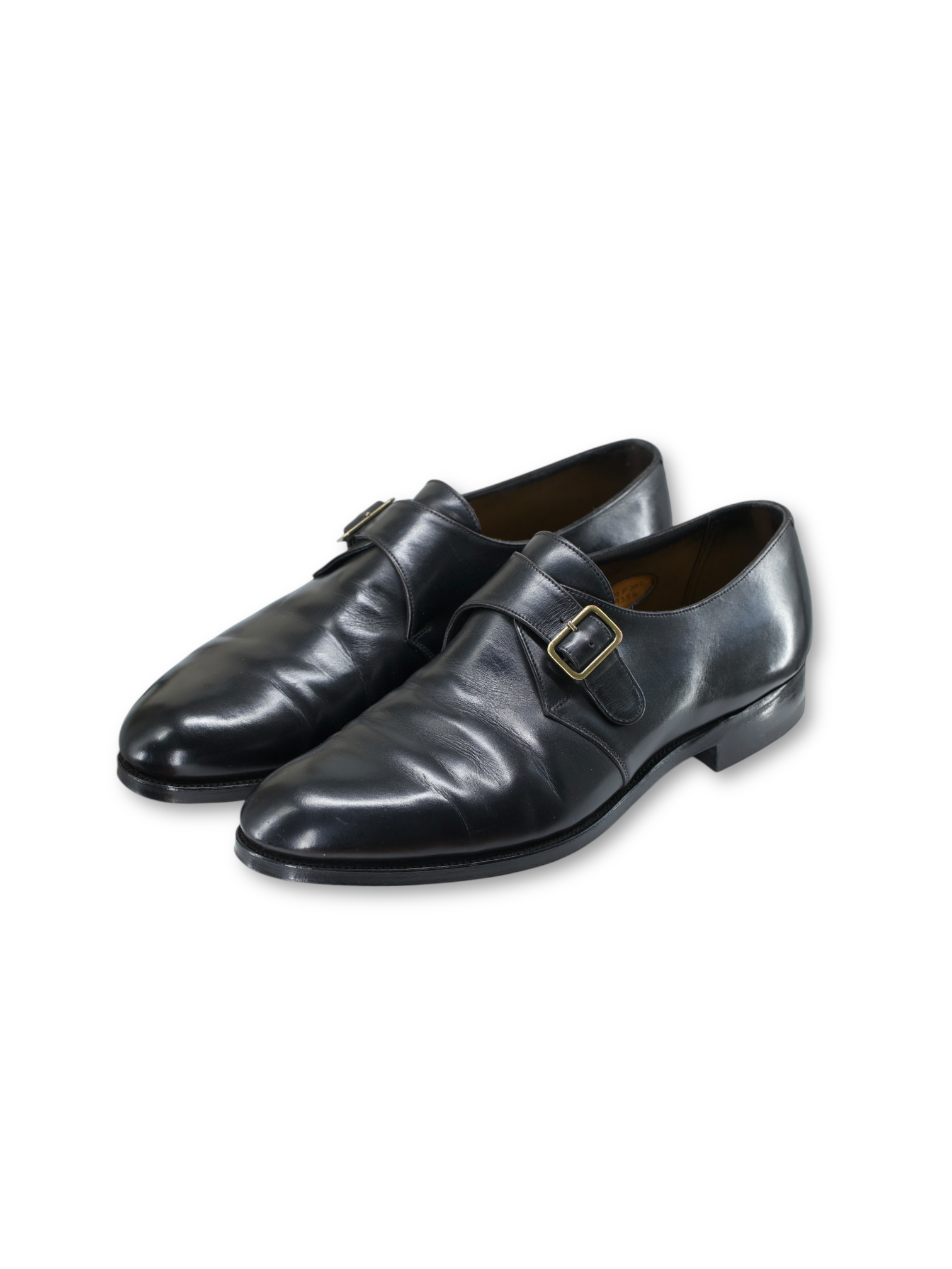 Edward Green Black Ealing Calfleather Single Monk Shoes