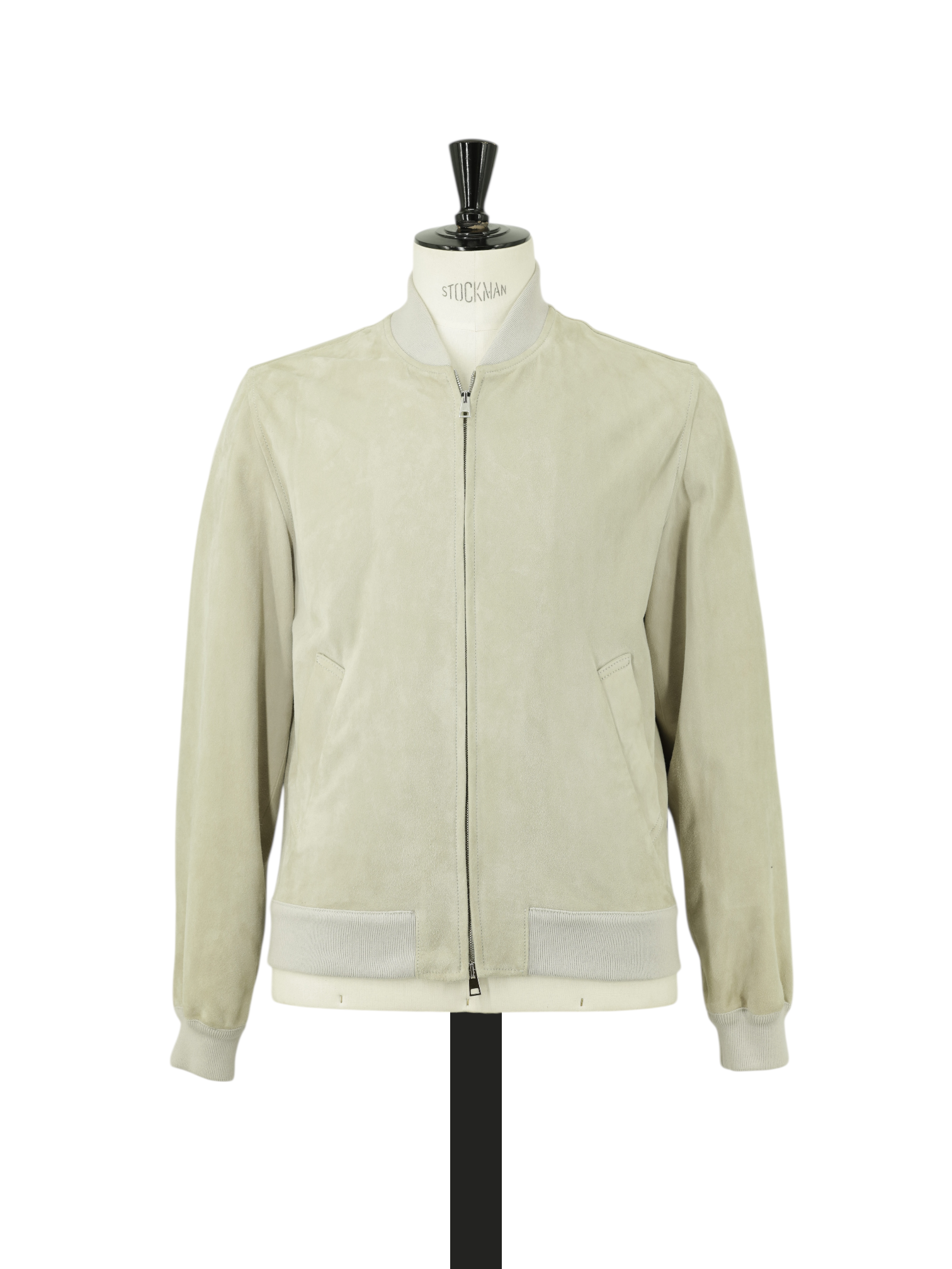 Valstar Seafoam Green Goat-Leather Suède Bomber Jacket