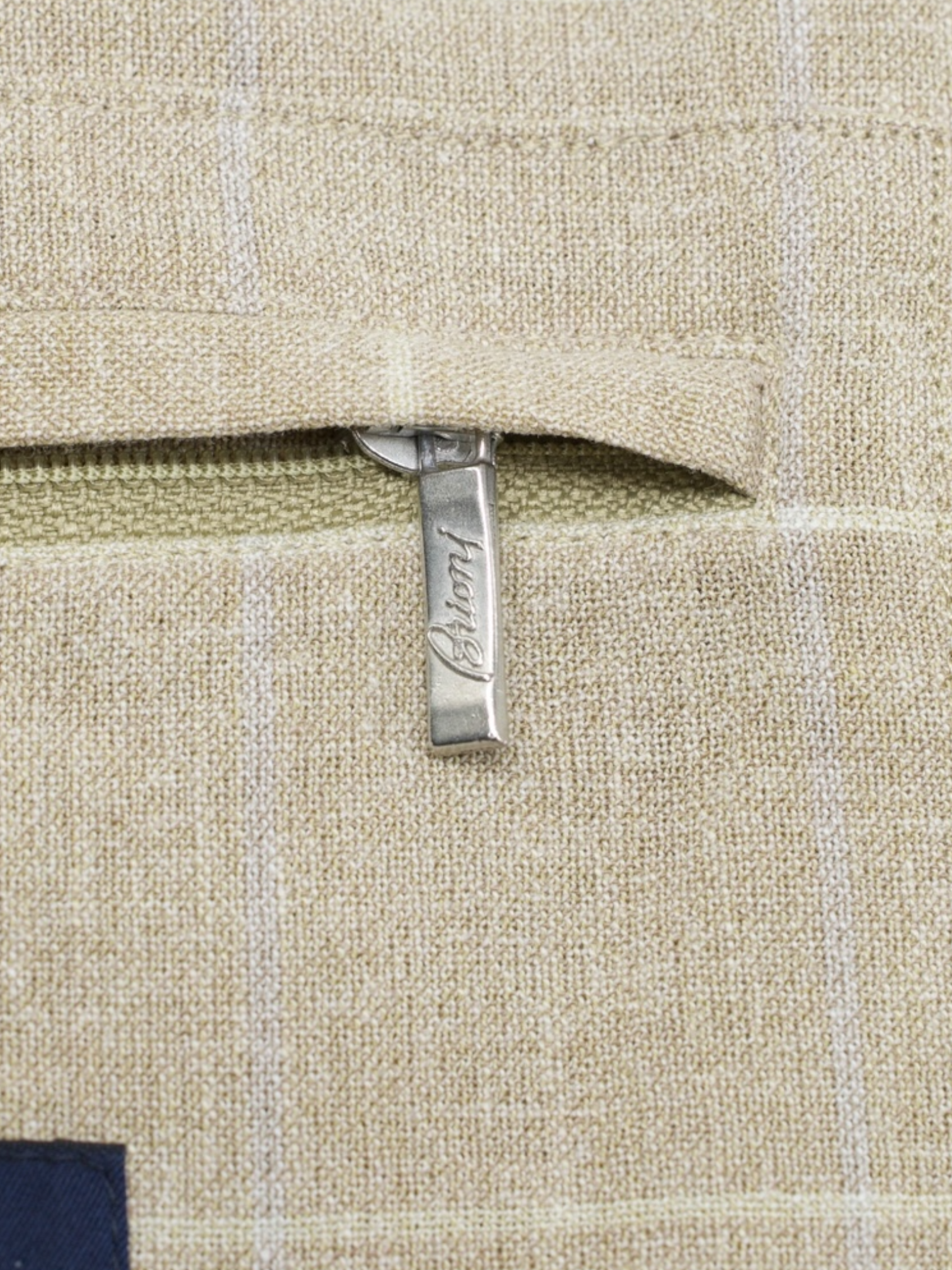 Brioni Sand Wool, Linen & Cotton Windowpane Overshirt Jacket