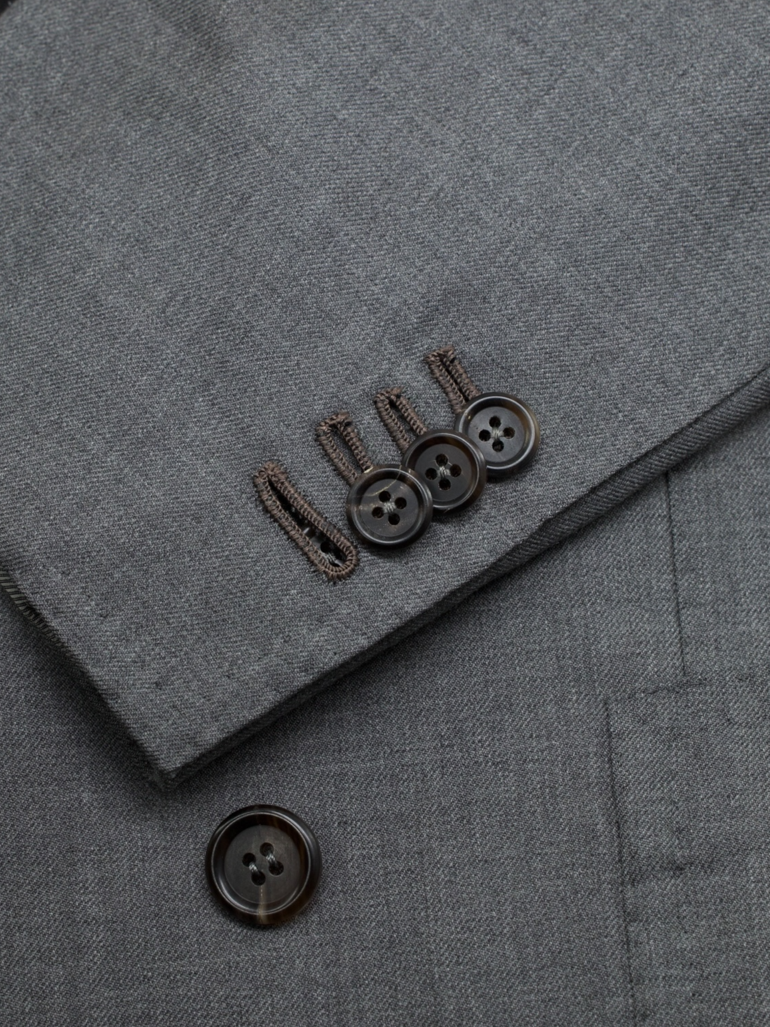 Orazio Luciano & Ambrosi Grey Double-Breasted Fine-Wool Twill Suit