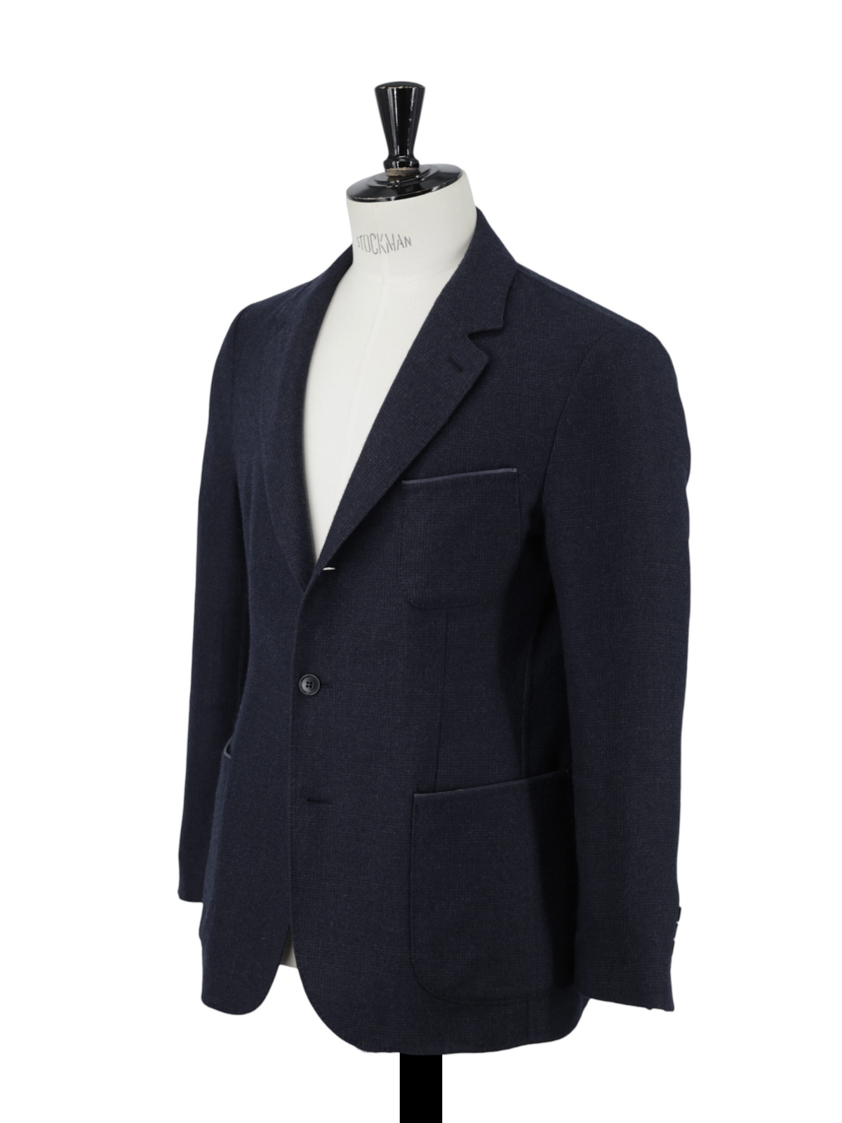Loro Piana Navy Double-Faced Cashmere Glenplaid Jacket