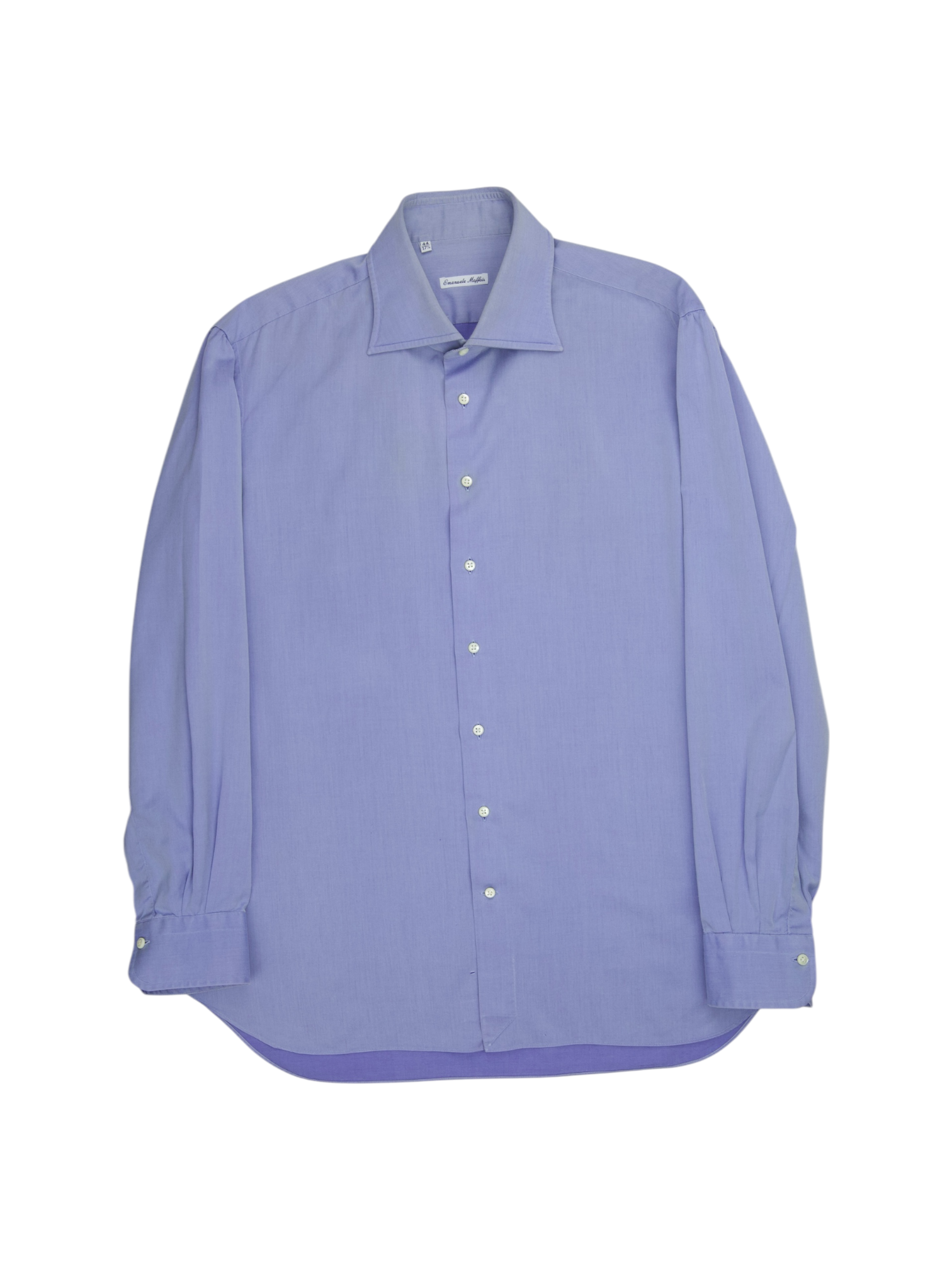 Emanuele Maffeis Light Blue Double-Faced Cotton Twill Shirt