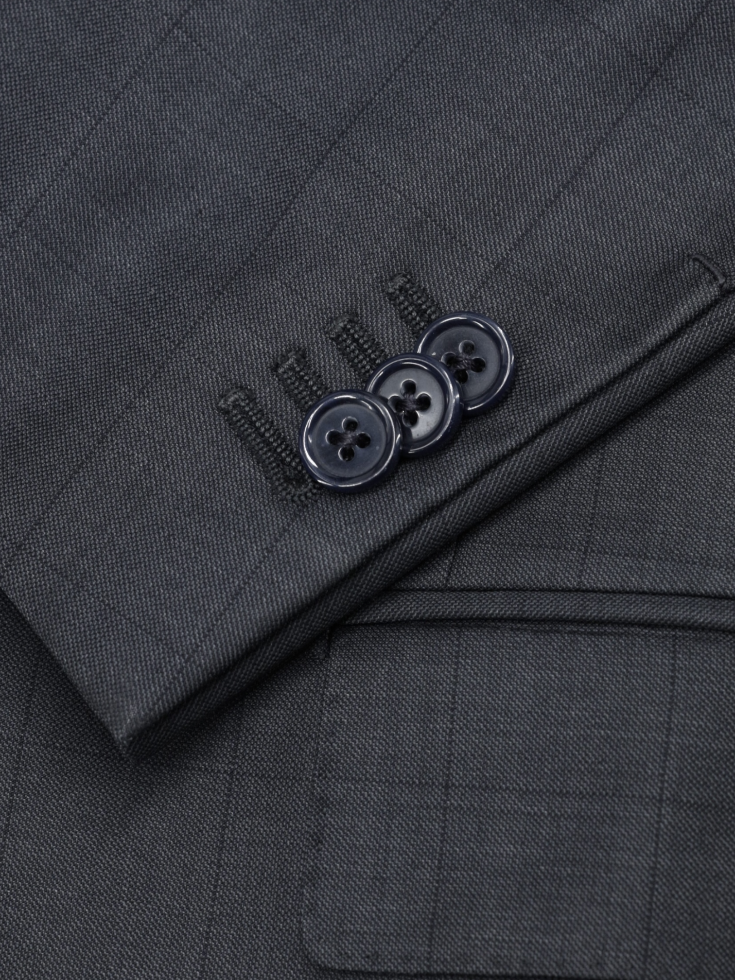 Ermenegildo Zegna Dark Grey Fine-Wool Shadow-Check Mila Suit