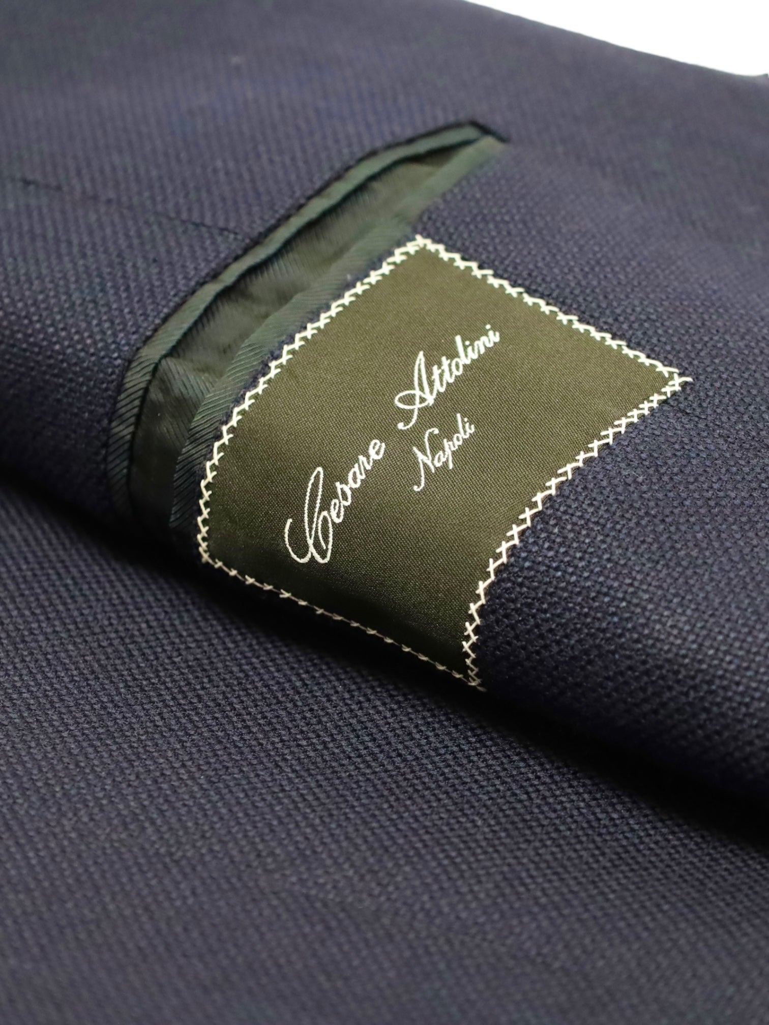 Cesare Attolini Navy Open Weave Wool & Cashmere Jacket