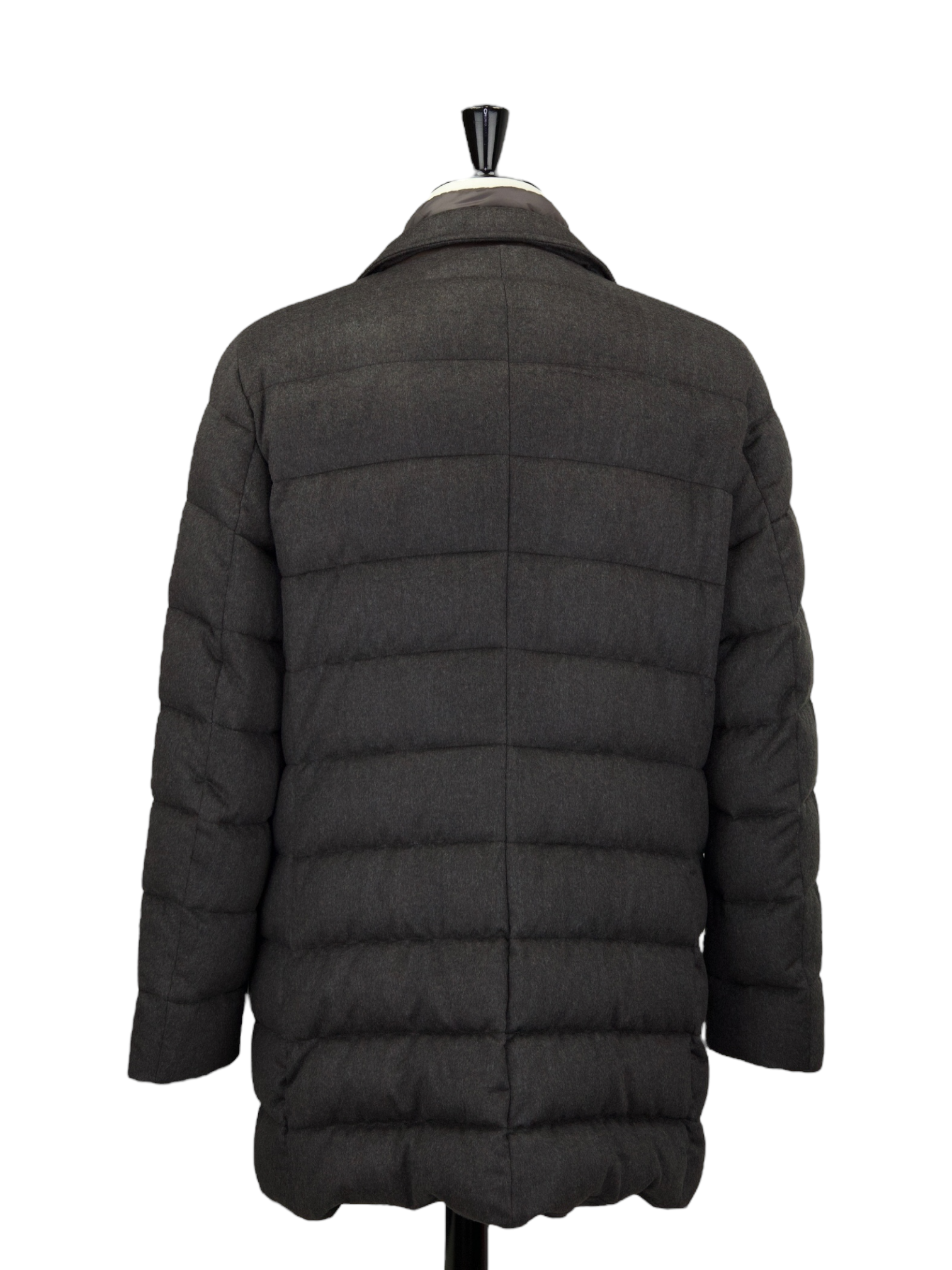 MooRER Dark Brown Wool & Cashmere Quilted "Costanzo" Parka