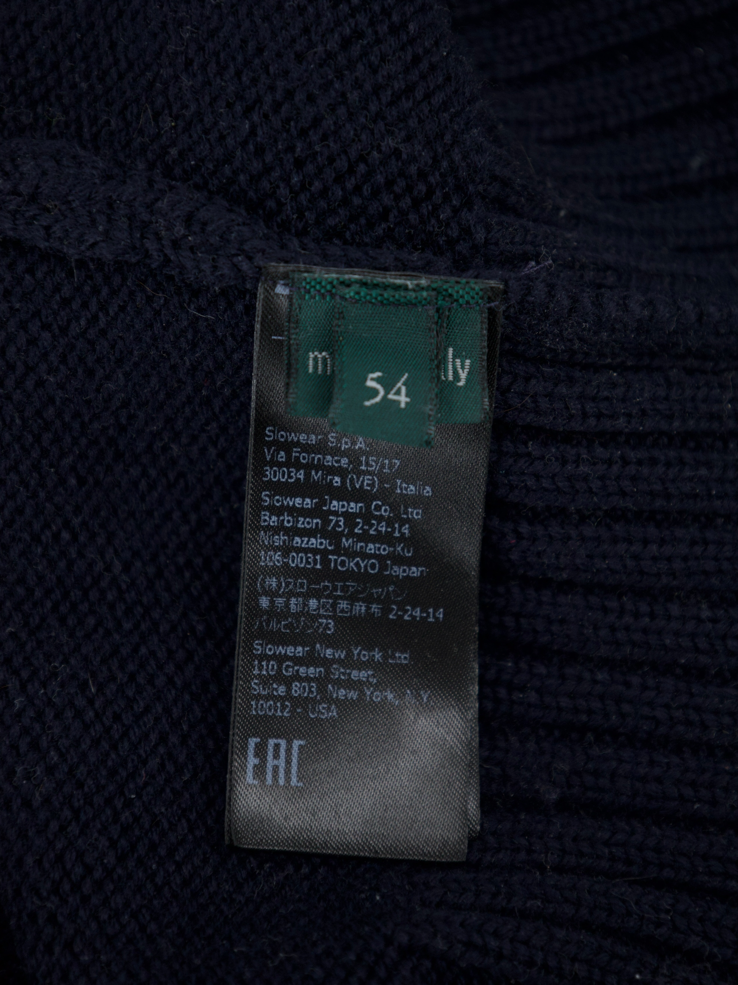 Zanone Navy Wool-Knitted Bomber Sweater