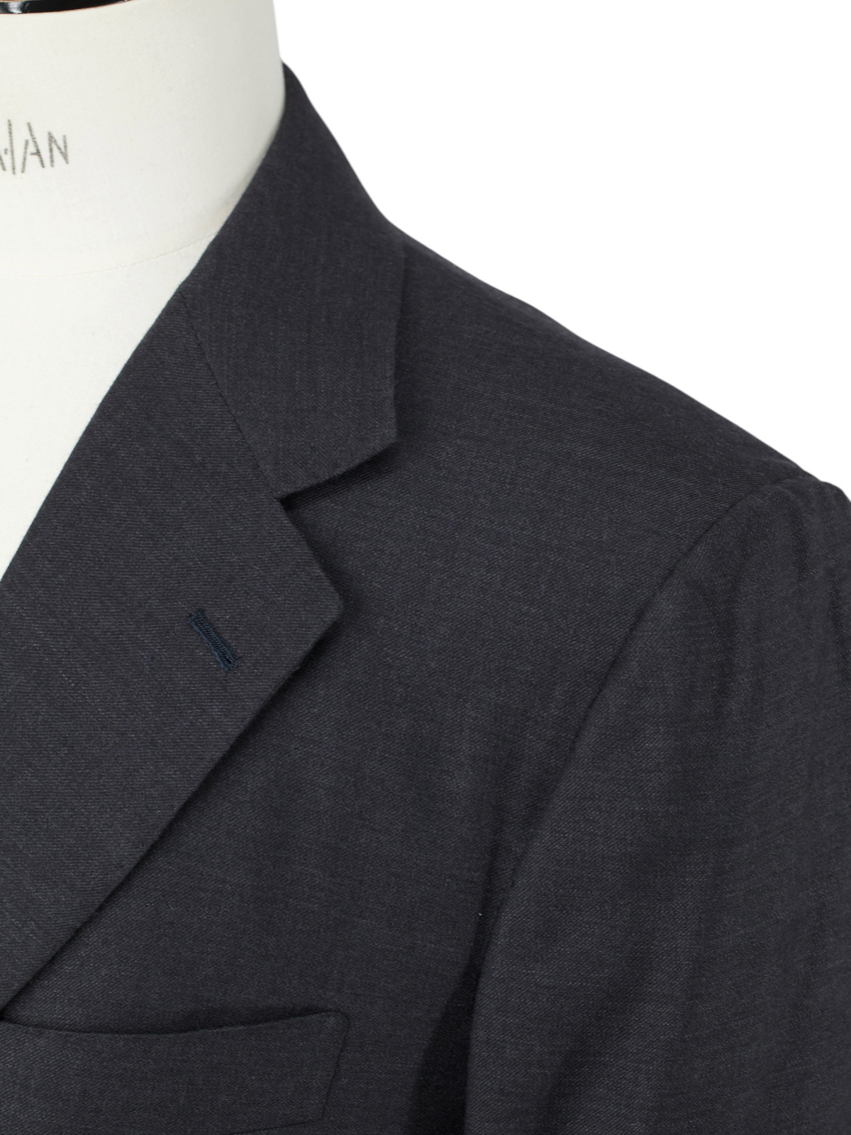 Kiton Charcoal Pure Lightweight-Cashmere Twill Suit