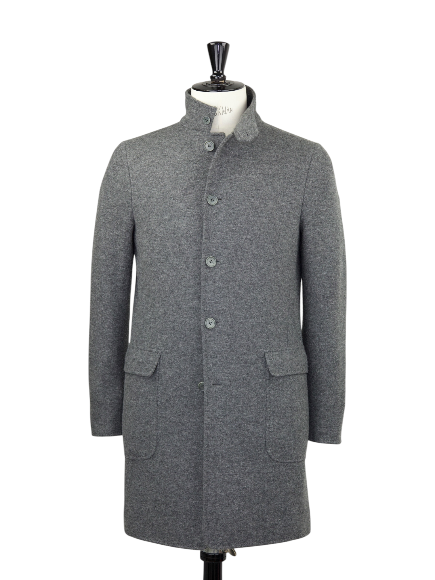 Loro Piana Grey Double-Faced Cashmere & Stretch Sweater Coat