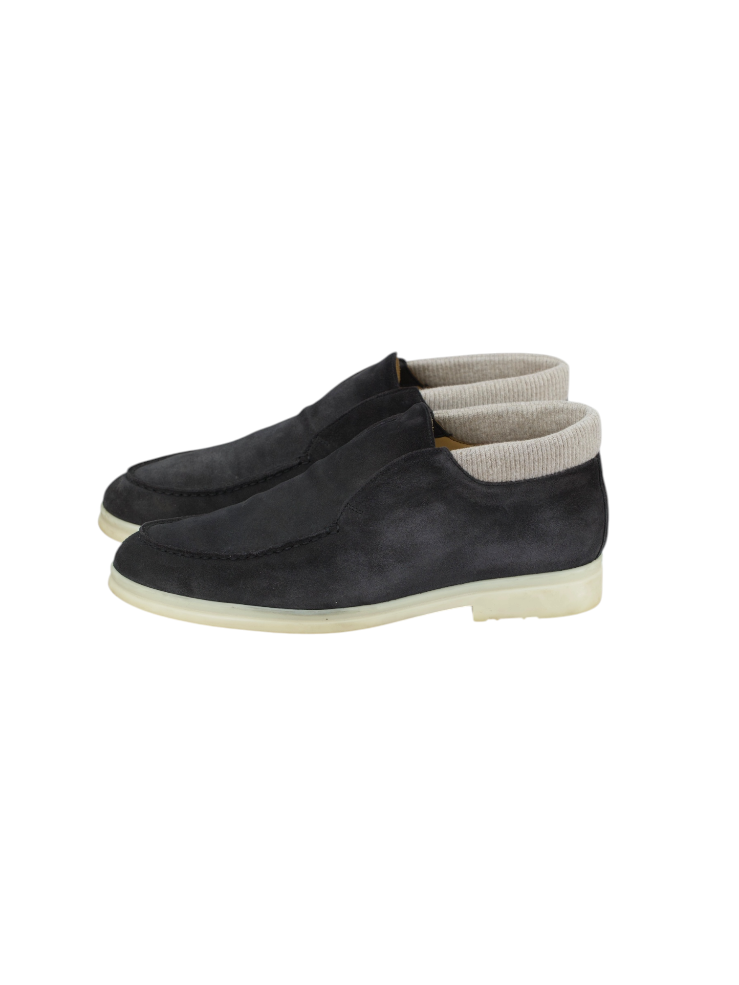 Loro Piana Obsidian Grey Suede Wintery Walk Ankle Boot