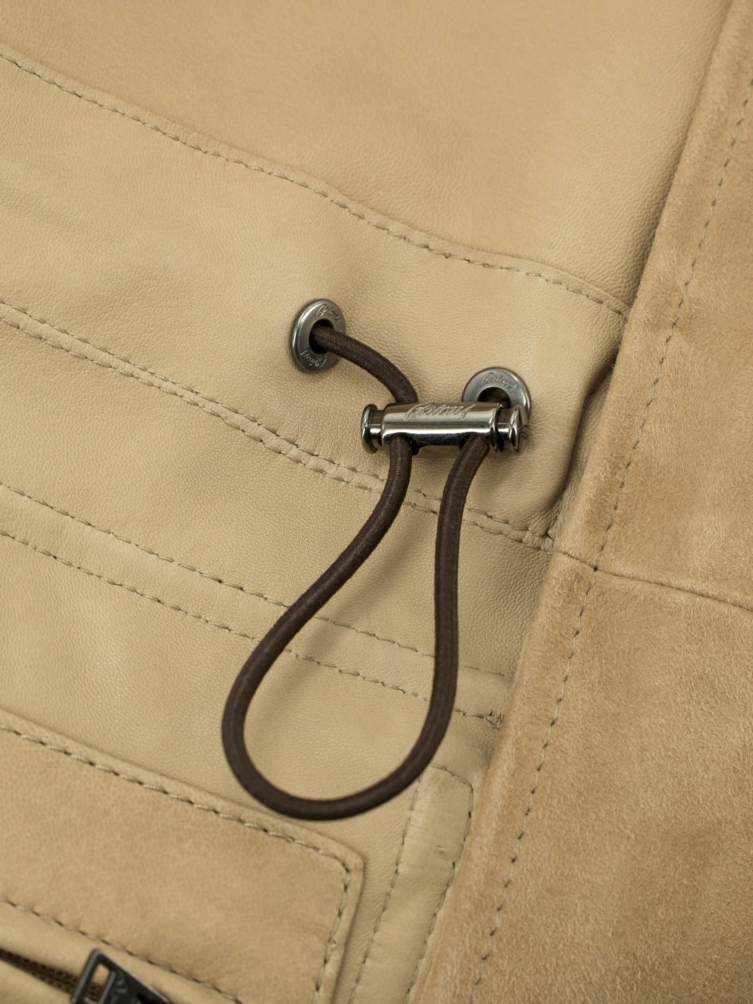 Brioni Beige Sahariana Lambskin Jacket