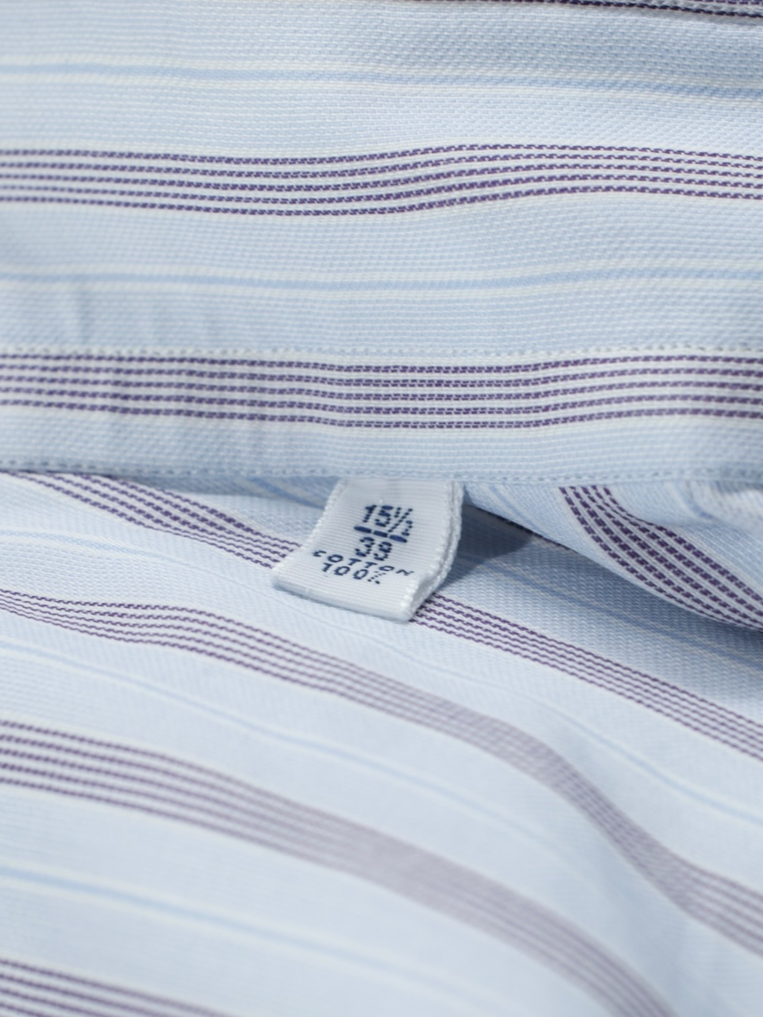 Fray Light Blue Fine-Cotton Vintage Stripes Shirt