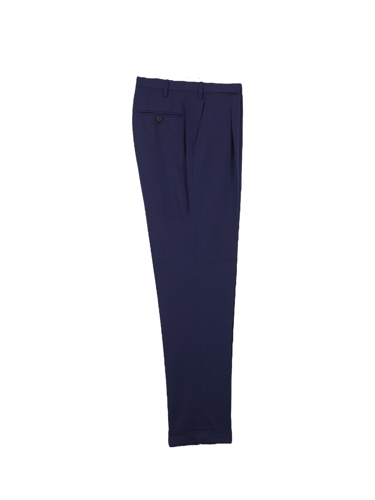 Kiton Dark Blue Heavyweight Brushed-Wool Sartorial Trousers