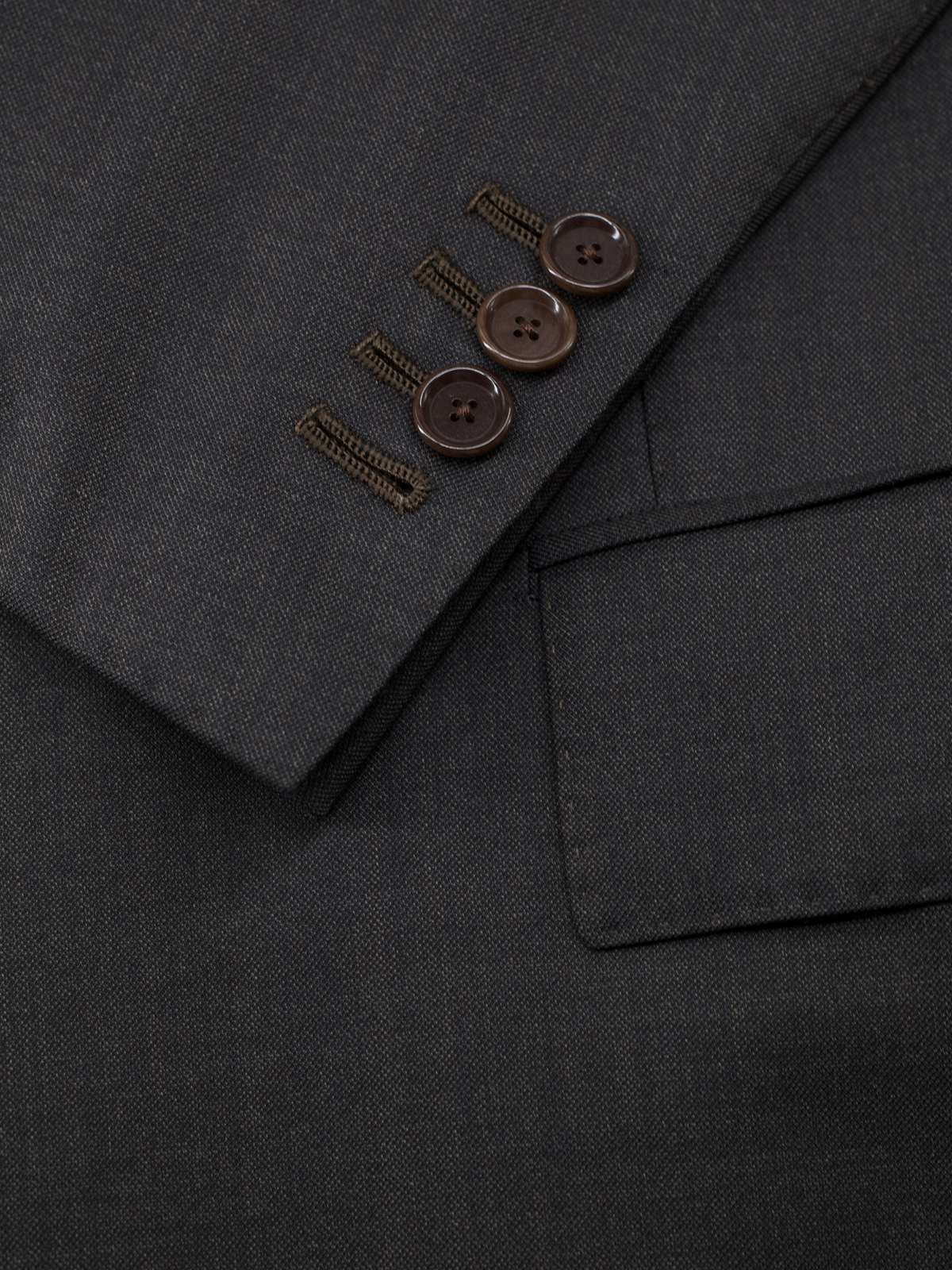 Cesare Attolini Anthracite Super 130's Plain Suit