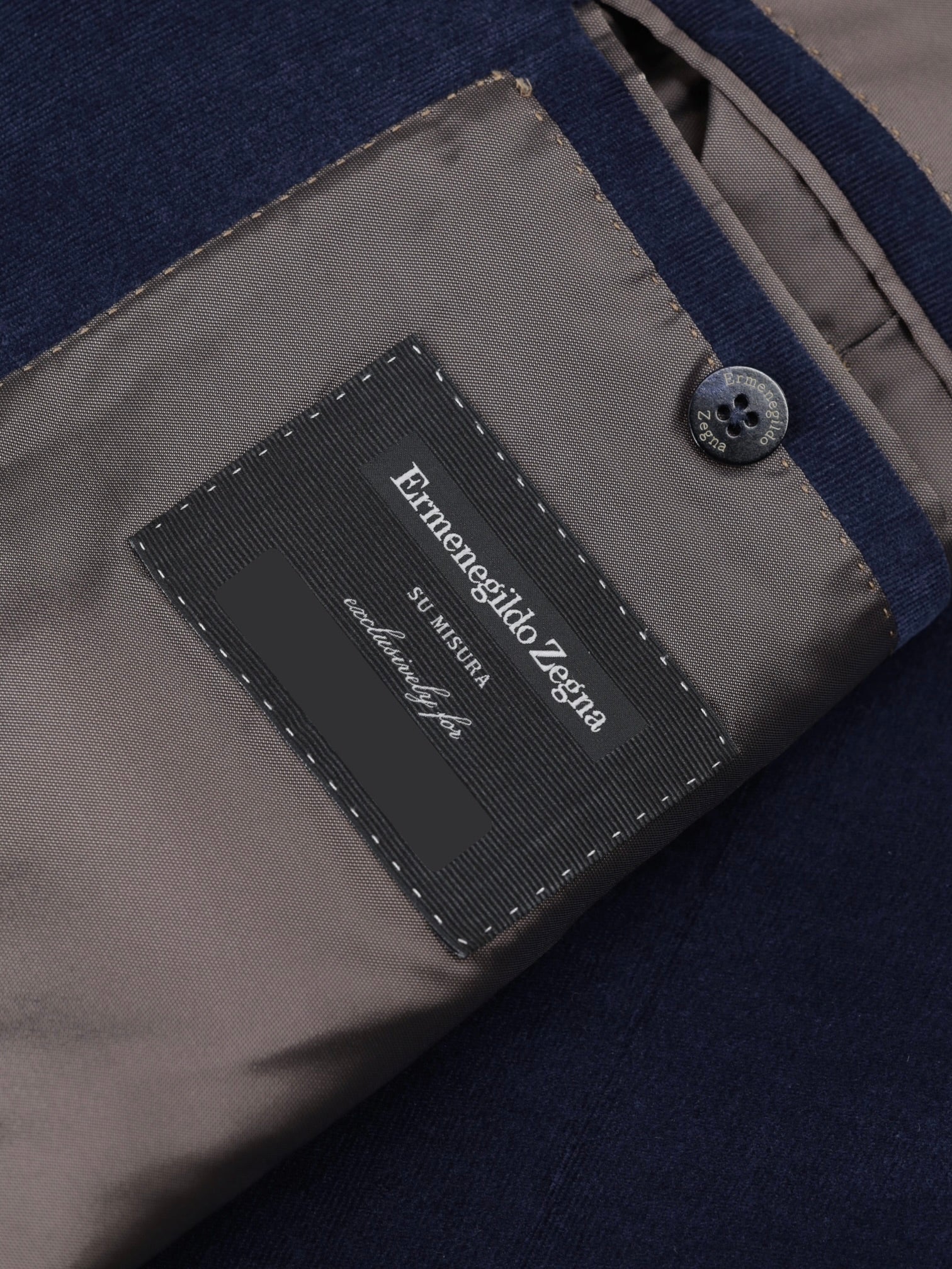 Ermenegildo Zegna Dark Blue Cotton, Cashmere-Stretch "Cashco Comfort" Mila Jacket