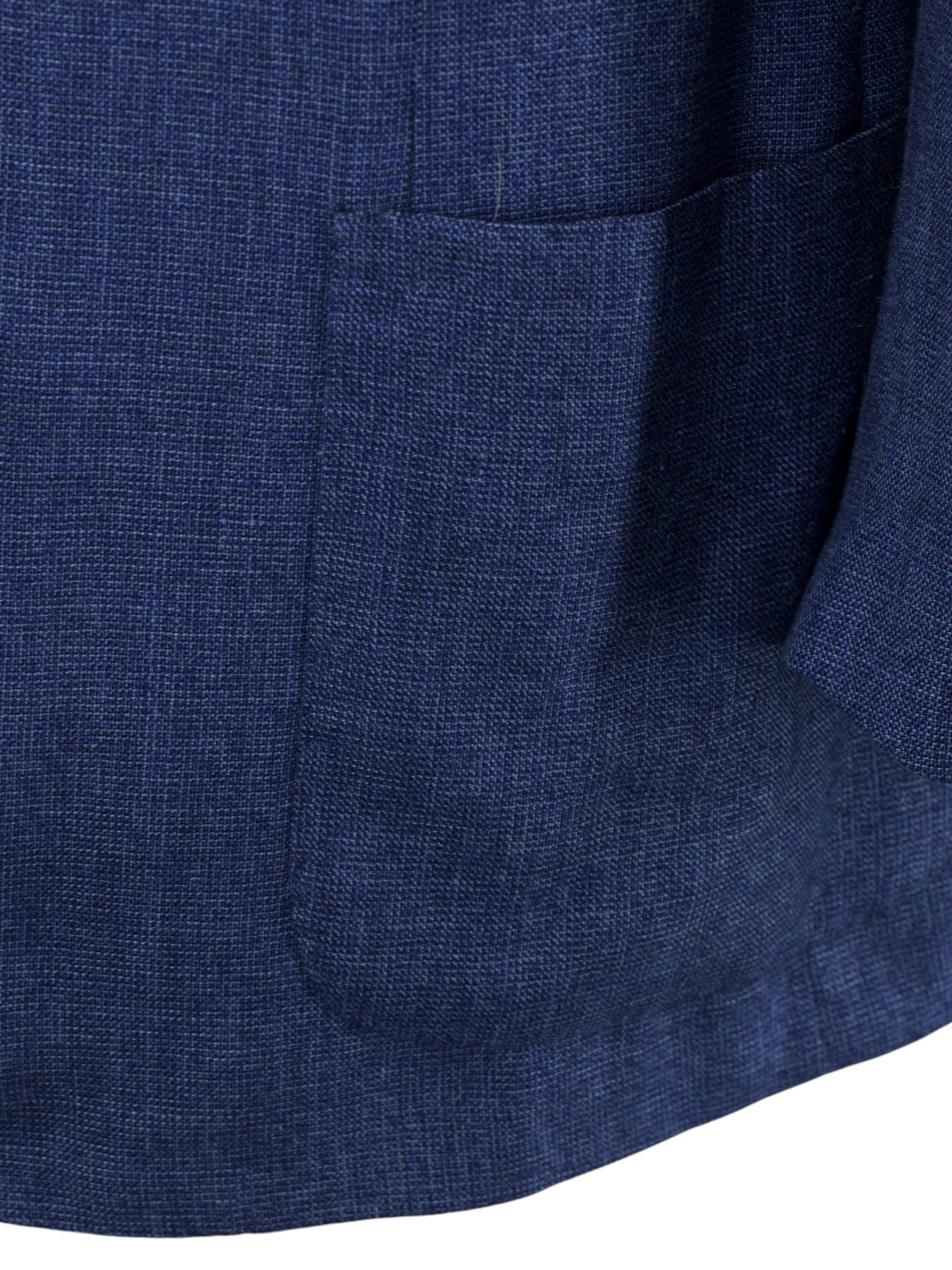 Kiton Blue Cashmere, Linen & Silk Hopsack Summer Jacket
