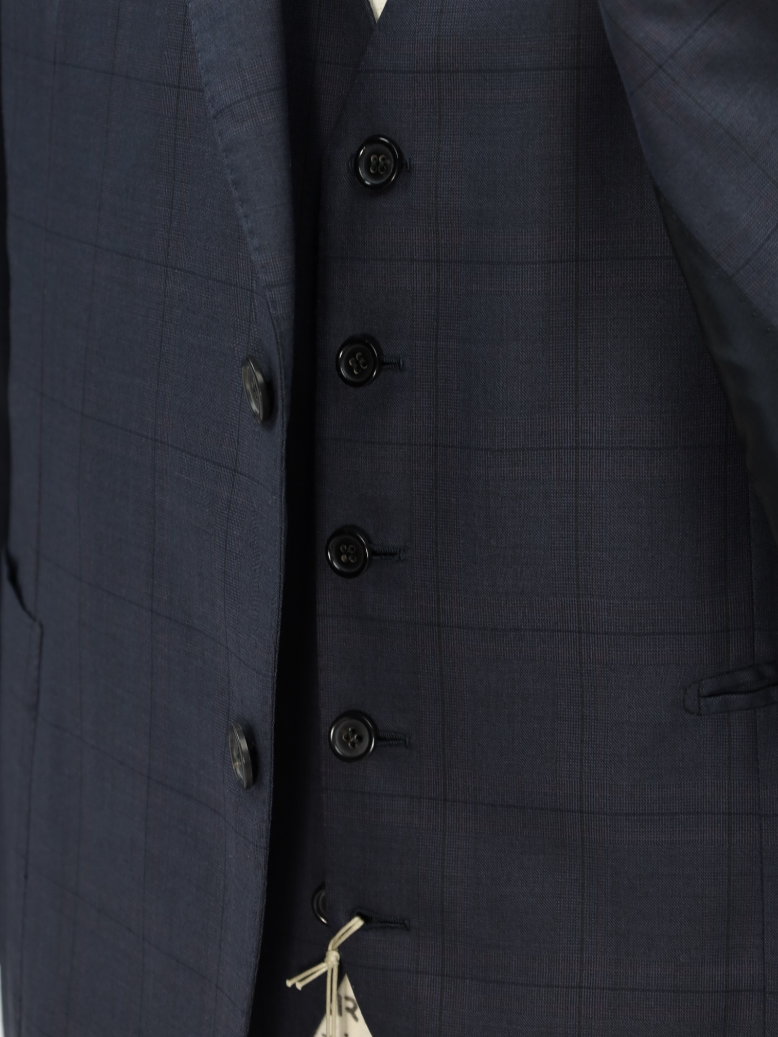 Brioni Grey 3-Piece Windowpane Suit