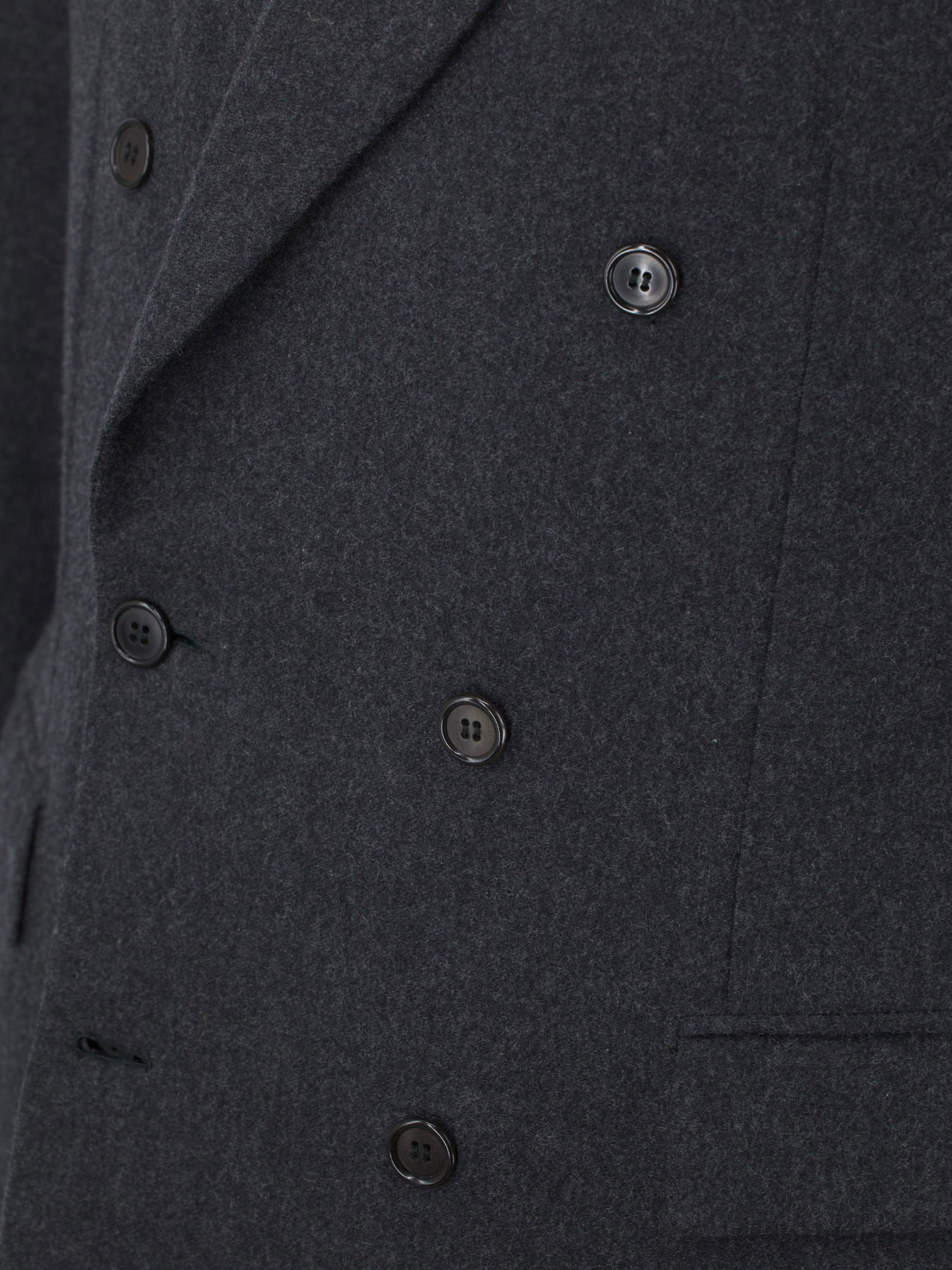 Brioni Dark Grey Vintage Double-Breasted Pure Cashmere Tiberio Jacket