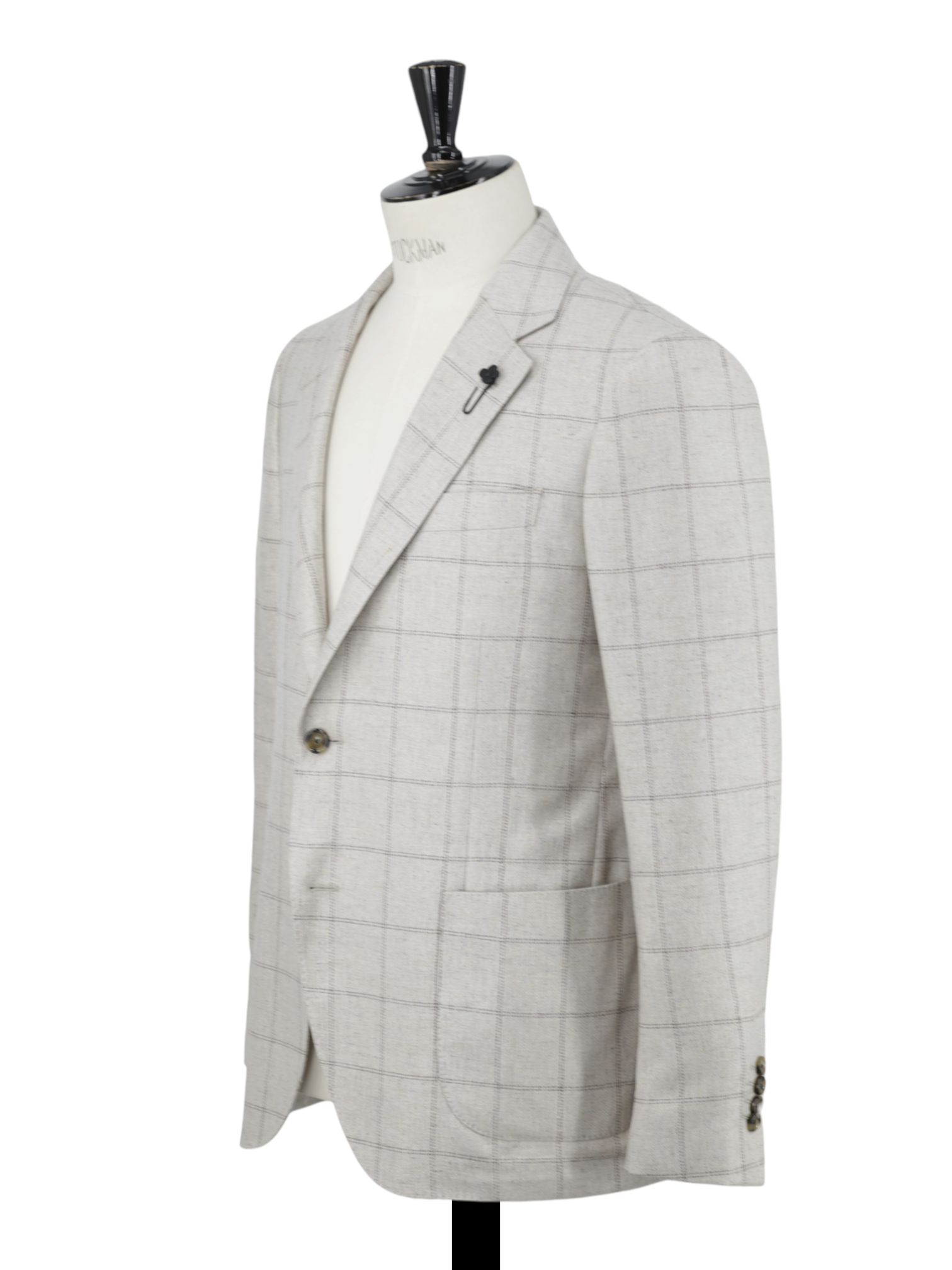 Lardini Taupe & Brown Pure Silk Multi-Pattern Jacket