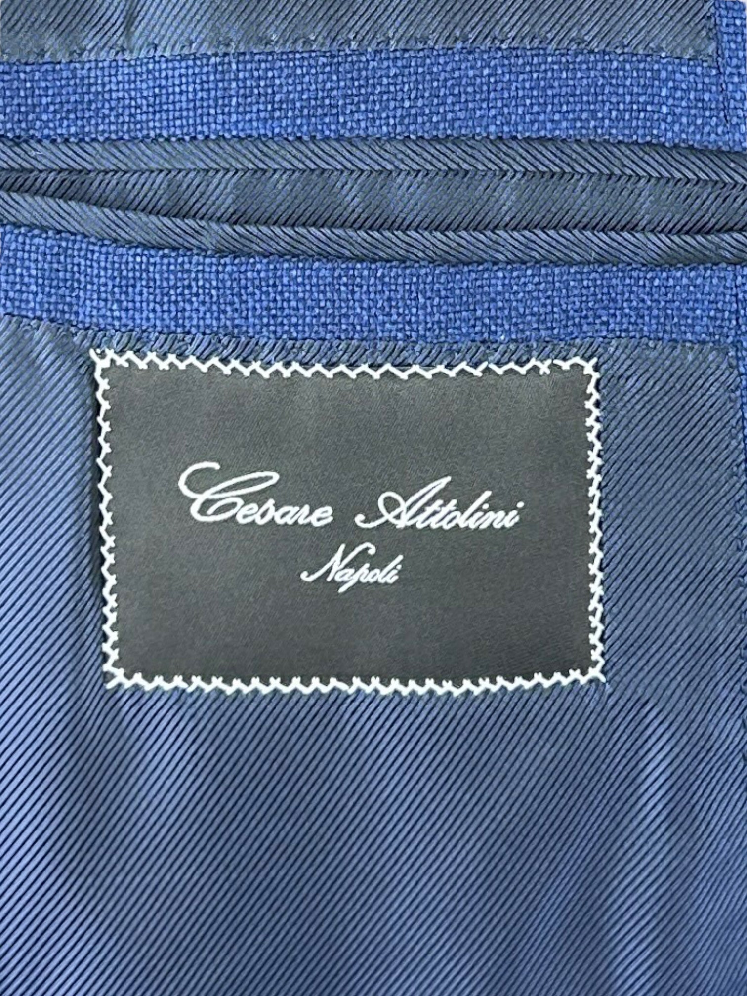 Cesare Attolini Royal Blue Wool, Silk & Linen Jacket