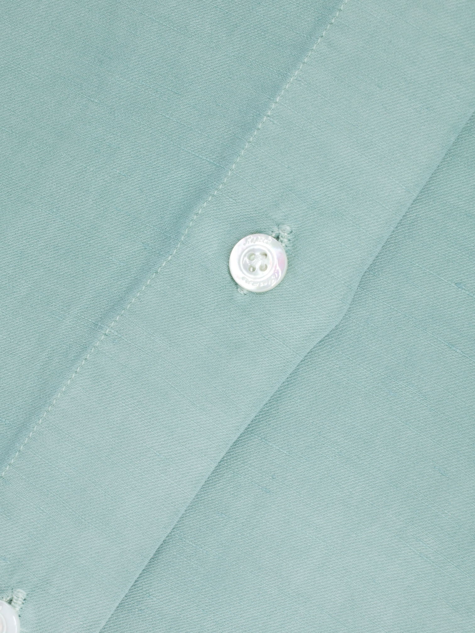 Finamore Mint Green Linen & Cotton "Carlo RIva" Summer Shirt