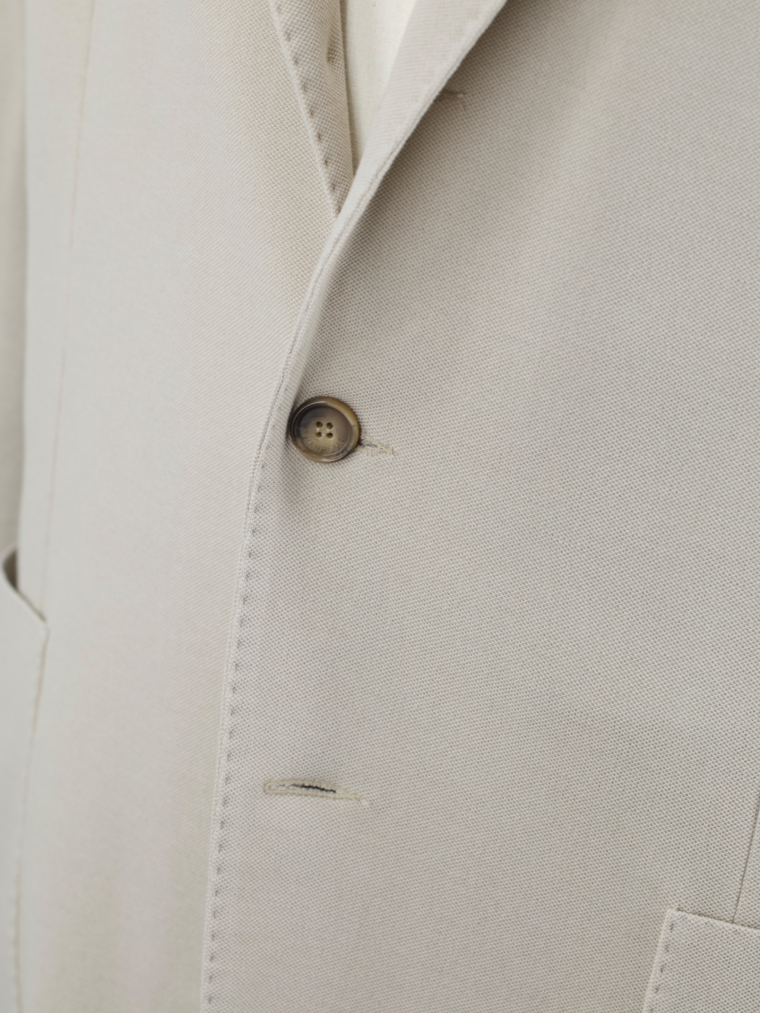 Mandelli Ecru Lightweight-Cotton Unconstructed Tricot Jacket