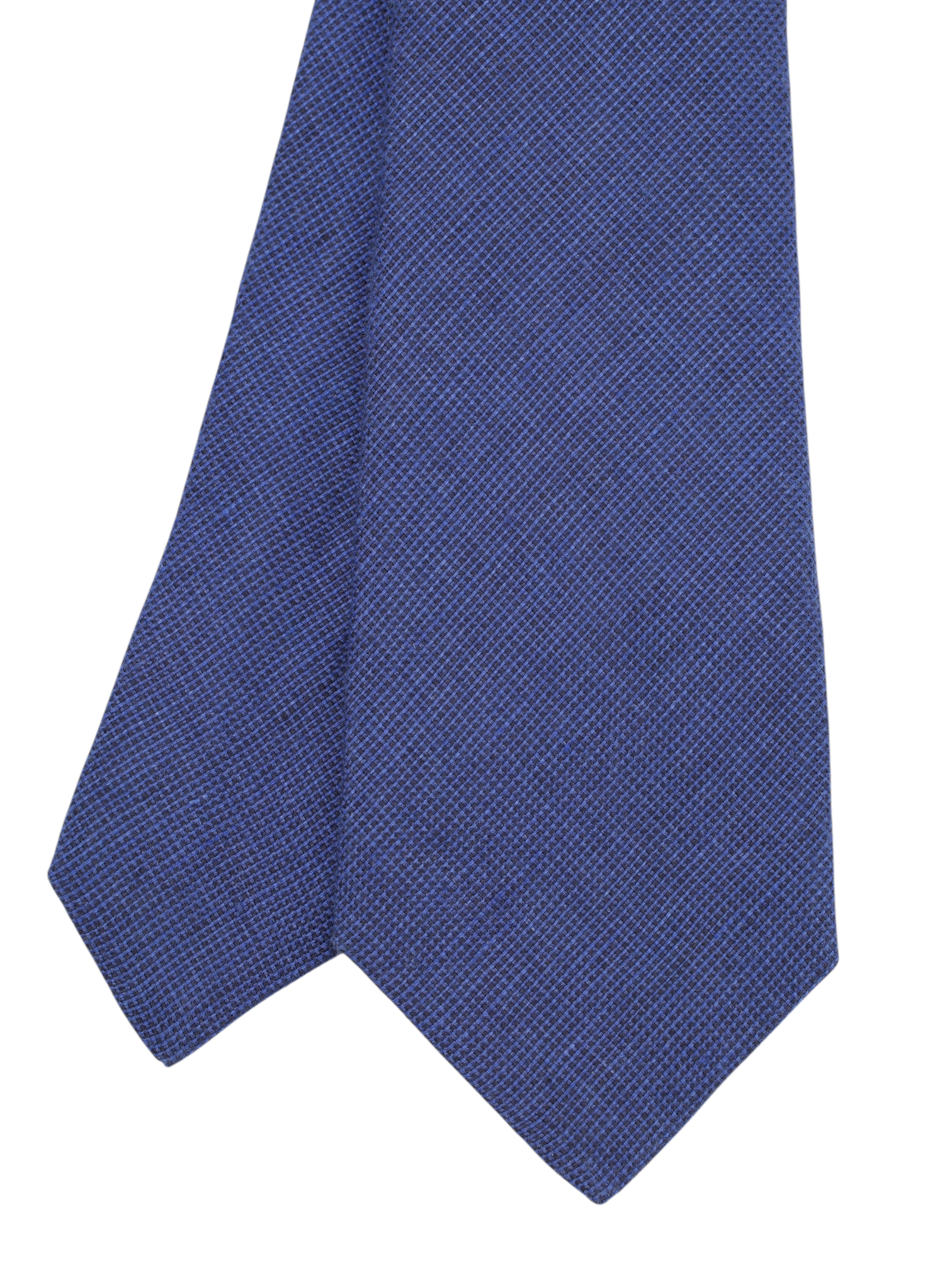 Kiton 5-Fold Light Blue Pure-Linen Micro-Pattern Tie