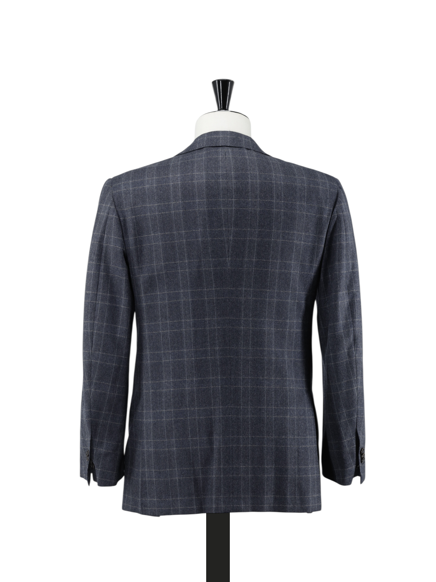 Kiton Steel Grey Lightly-Brushed Worsted Wool Prince of Wales Suit