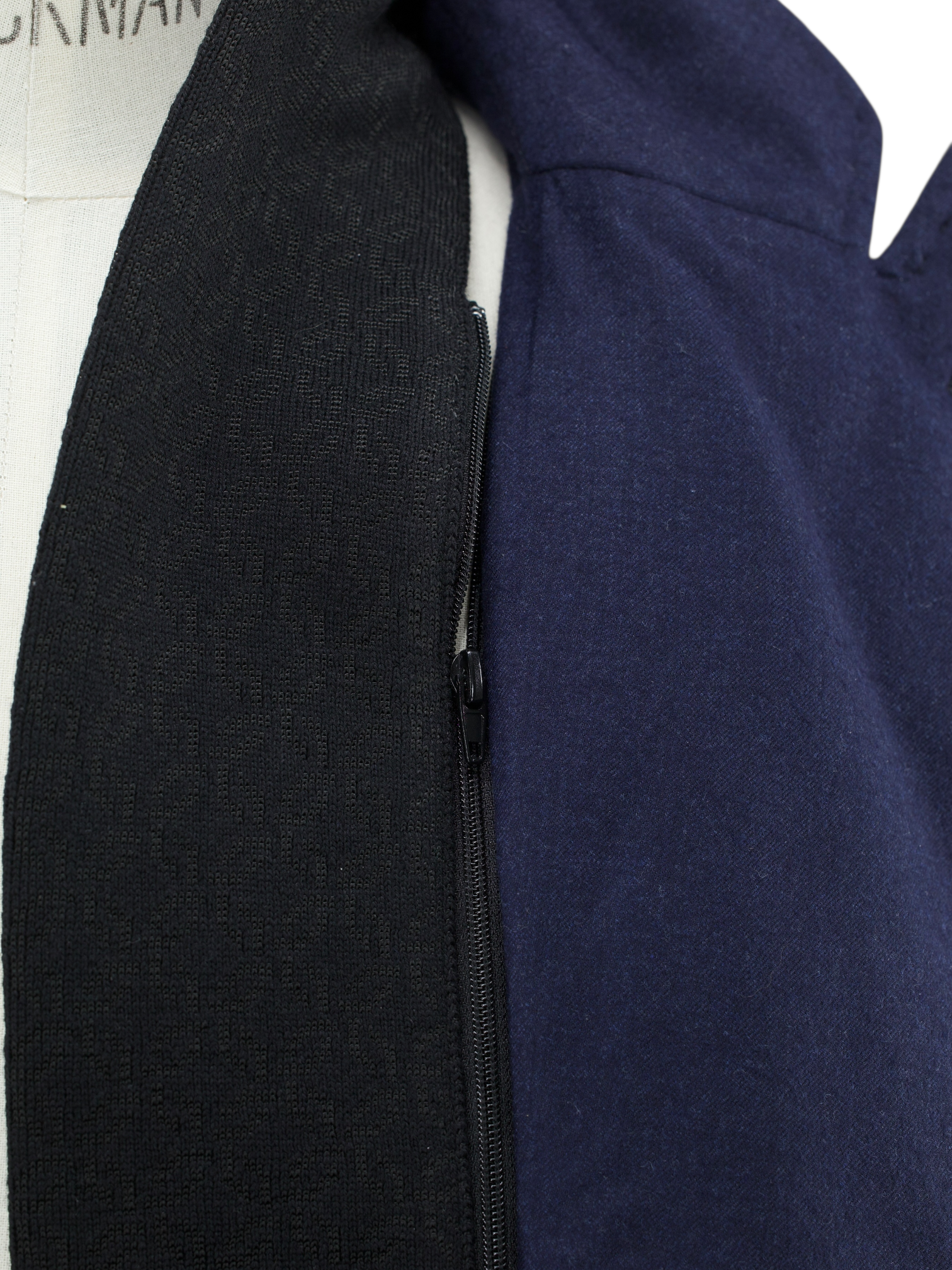Montecore Navy Wool & Silk Rain System Padded Overcoat