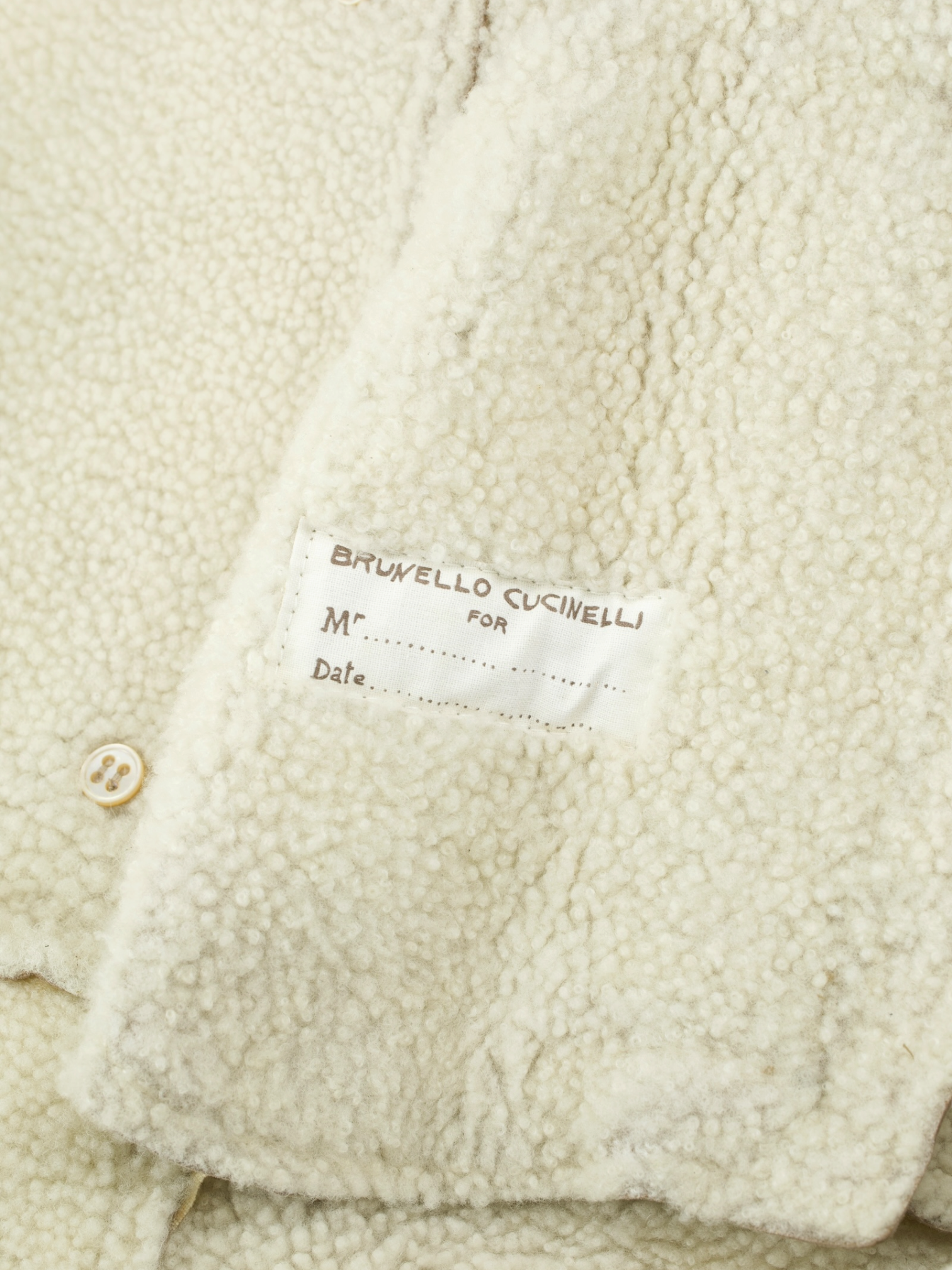 Brunello Cucinelli Beige Suède Lammy Coat