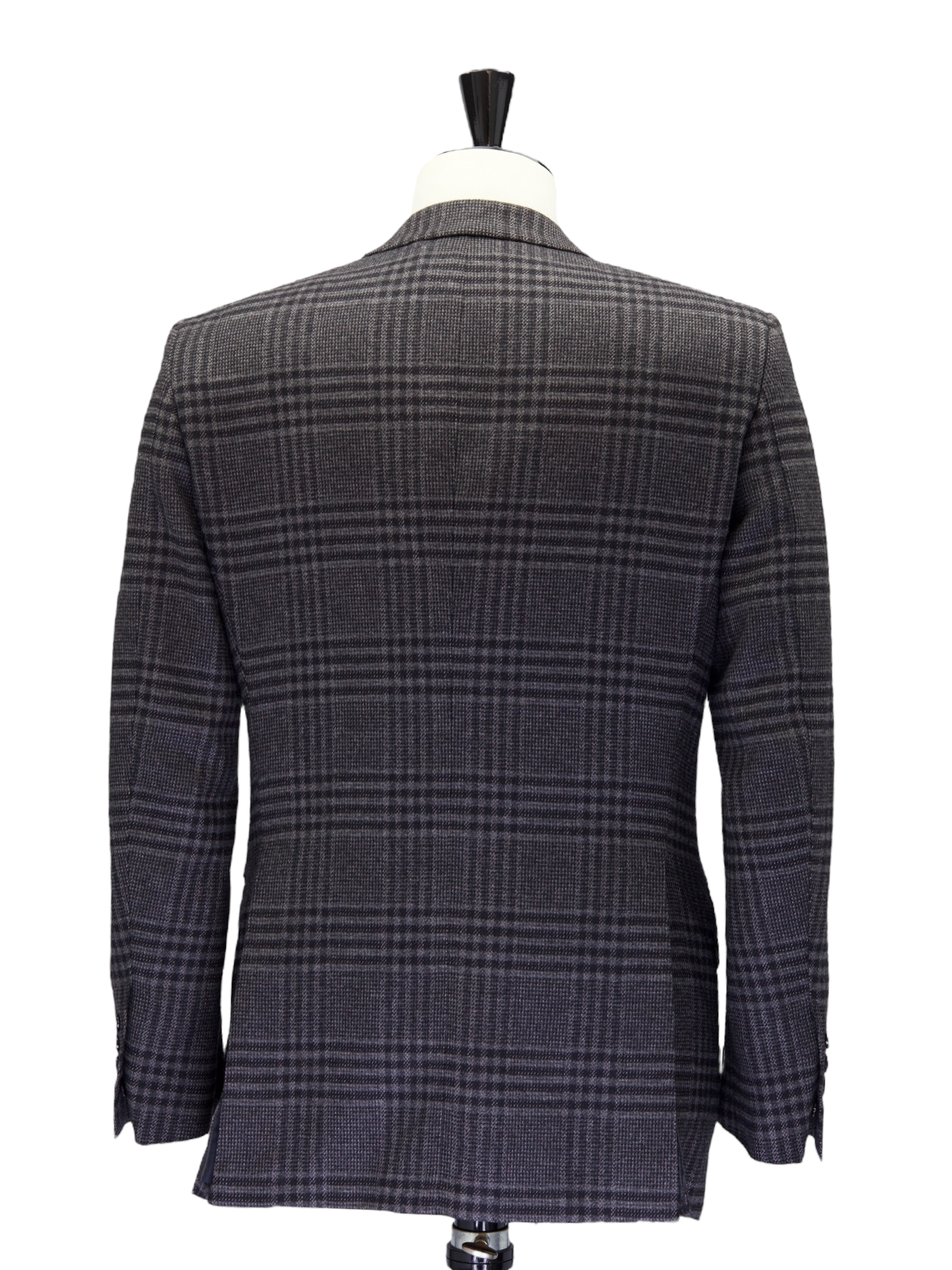 Tom Ford Dark Brown Wool, Silk & Camel Plaid Jacket