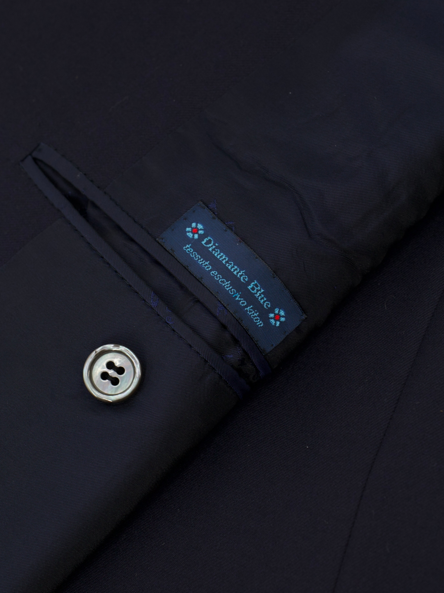 Kiton Navy "Diamante Blue" Wool Plain Suit