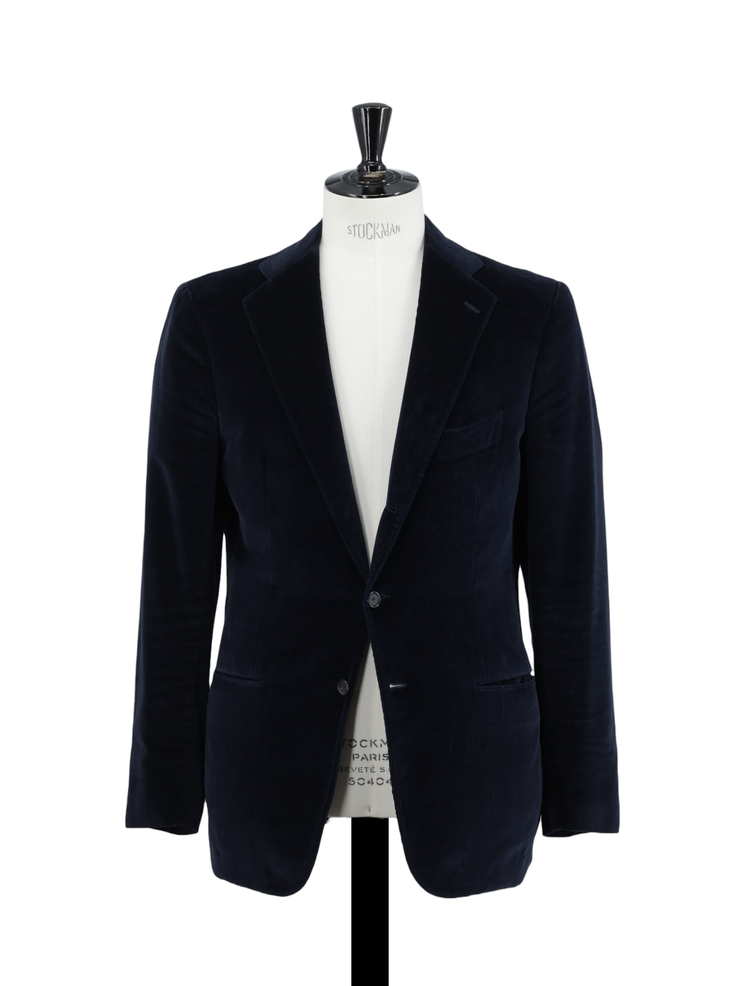 Cesare Attolini Navy Cotton & Cashmere Velvet Dinner Smoking Jacket
