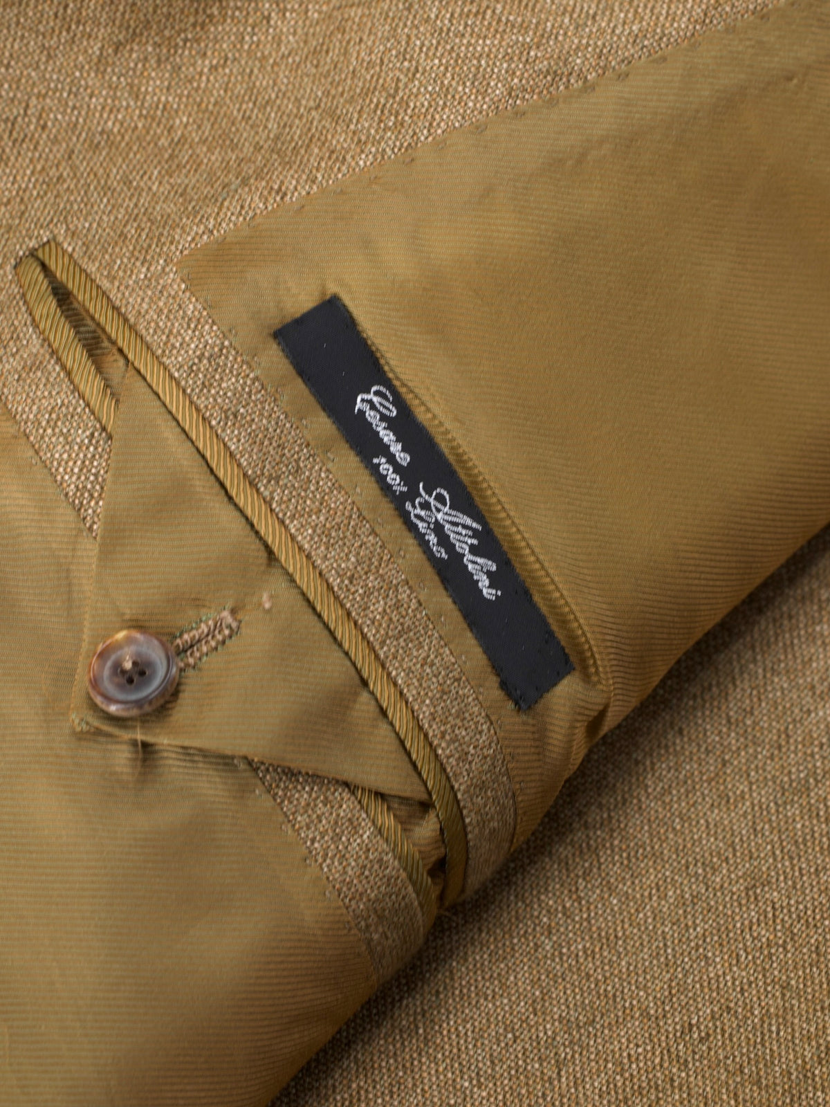Cesare Attolini Light Brown Heavyweight-Linen Sartorial Summer Jacket