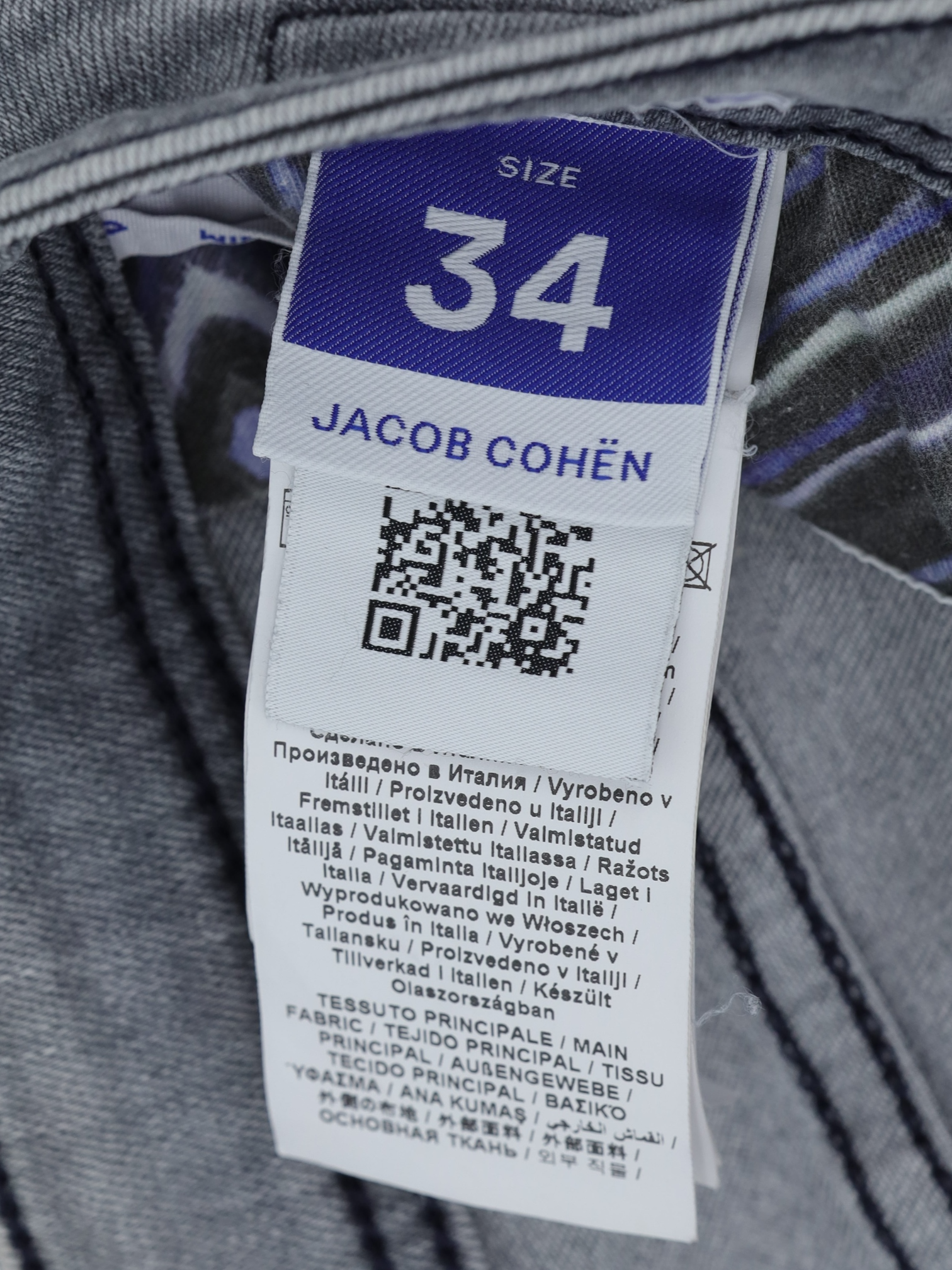 Jacob Cohen Light Grey Cotton-Stretch Twill Nick Jeans