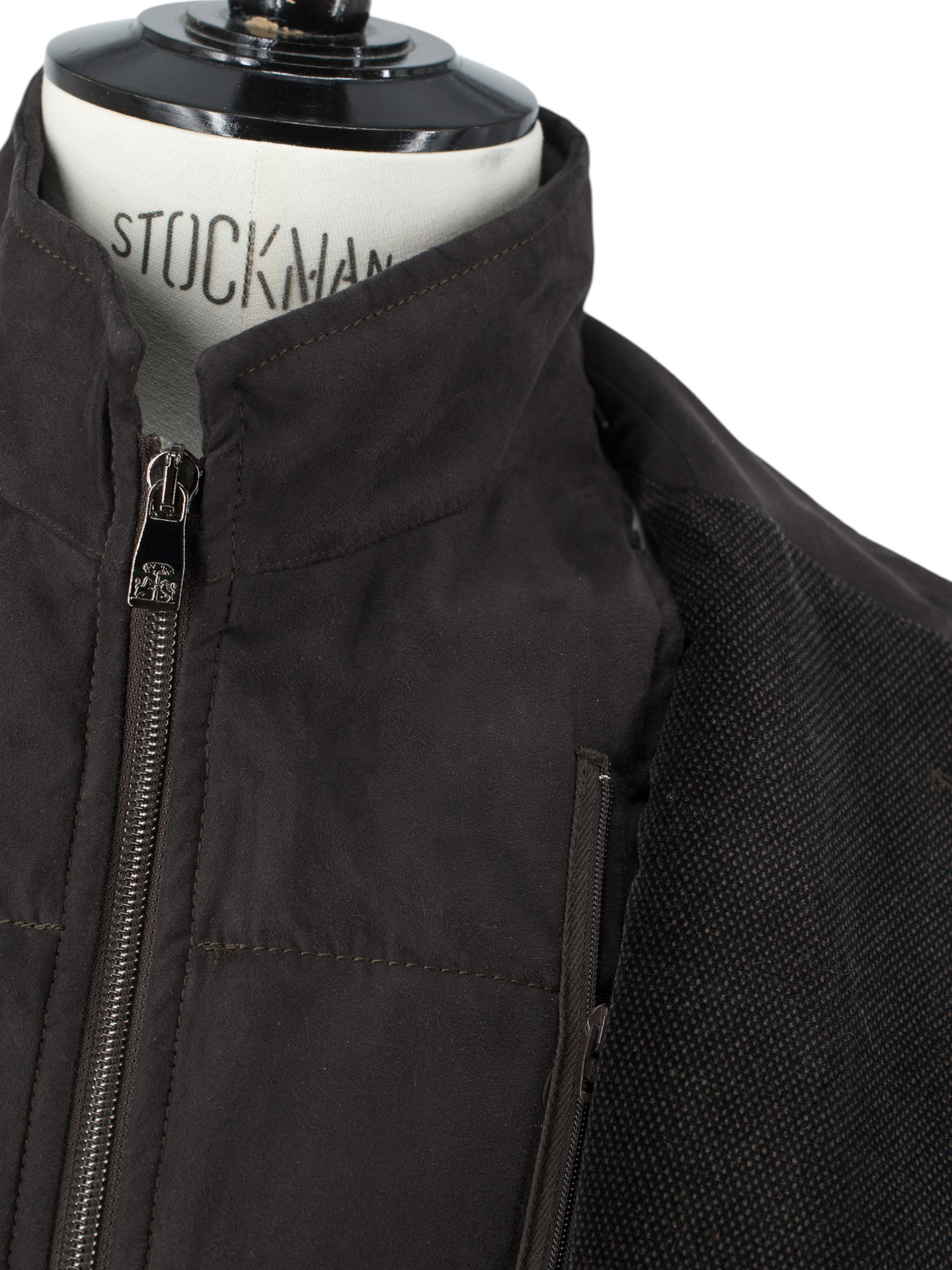 Corneliani Dark Taupe Cotton-Stretch Moleskin Pinpoint Vespa Jacket