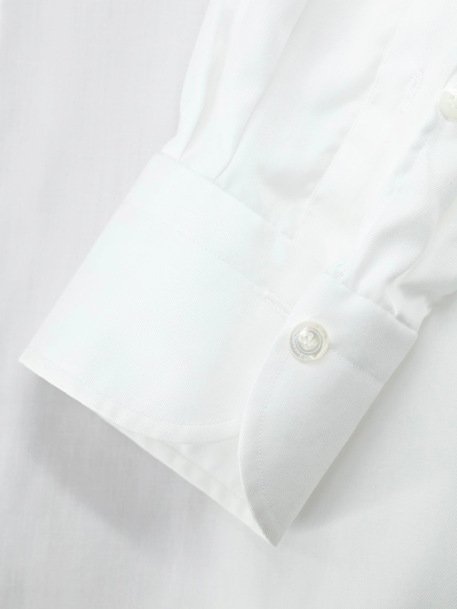 Finamore Esclusiva White Alumo Cotton Twill Shirt