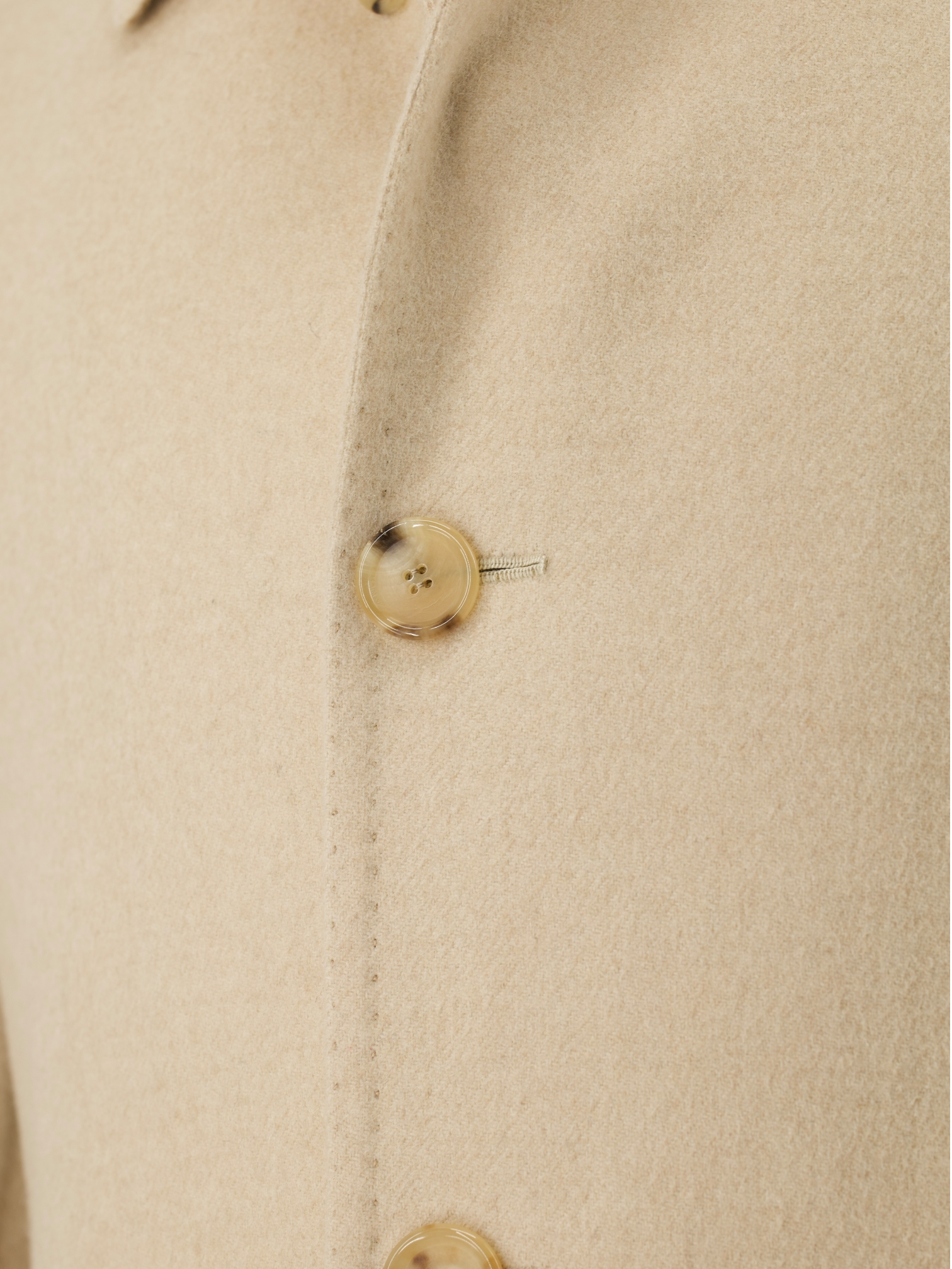 Cesare Attolini Beige Double-Faced Wool & Cashmere Sartorial Carcoat