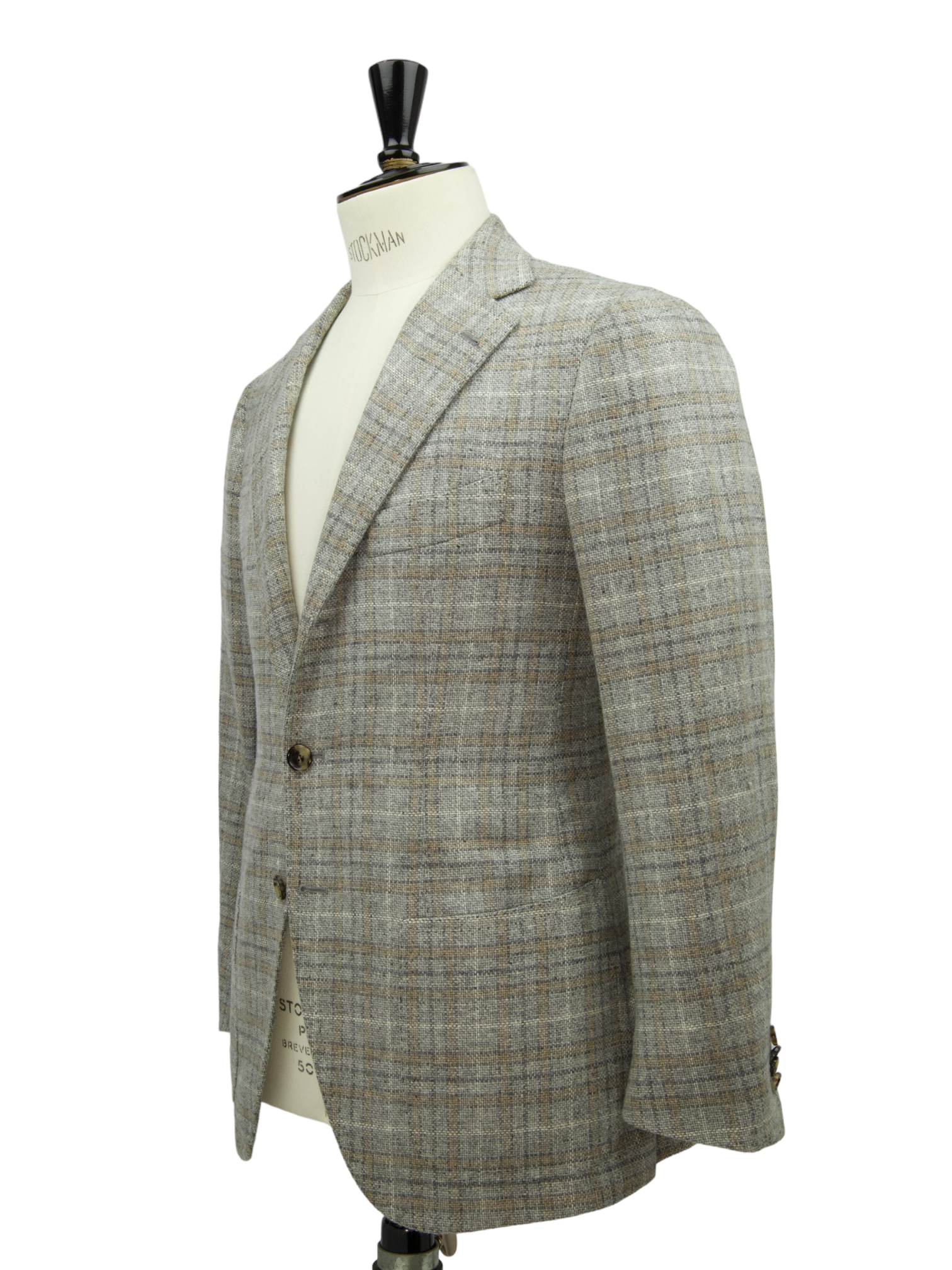 Cesare Attolini Taupe Cashmere Glenplaid Jacket