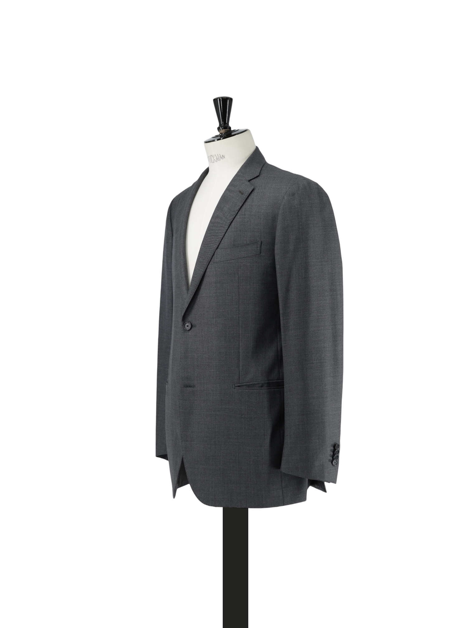 Caruso Grey Super 120’s Sharkskin Lungo Suit