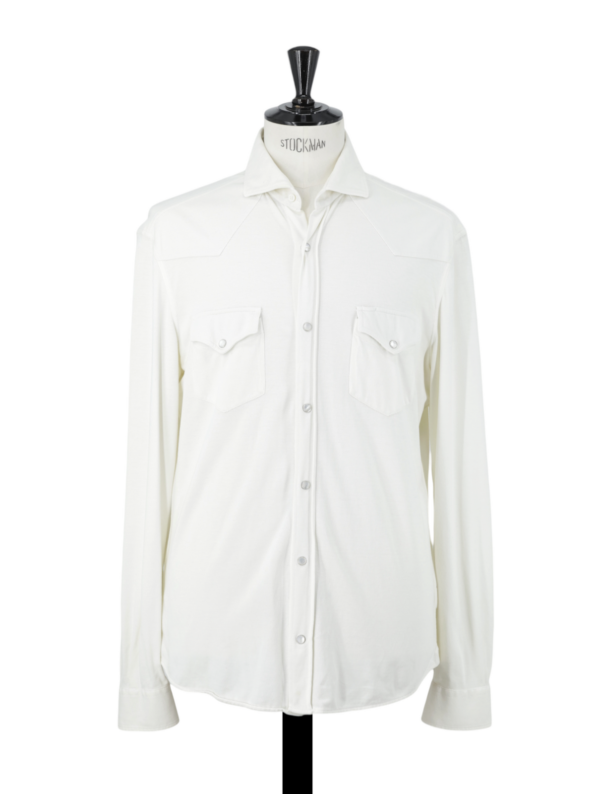 Brunello Cucinelli Offwhite Pique-Cotton Western-Style Overshirt