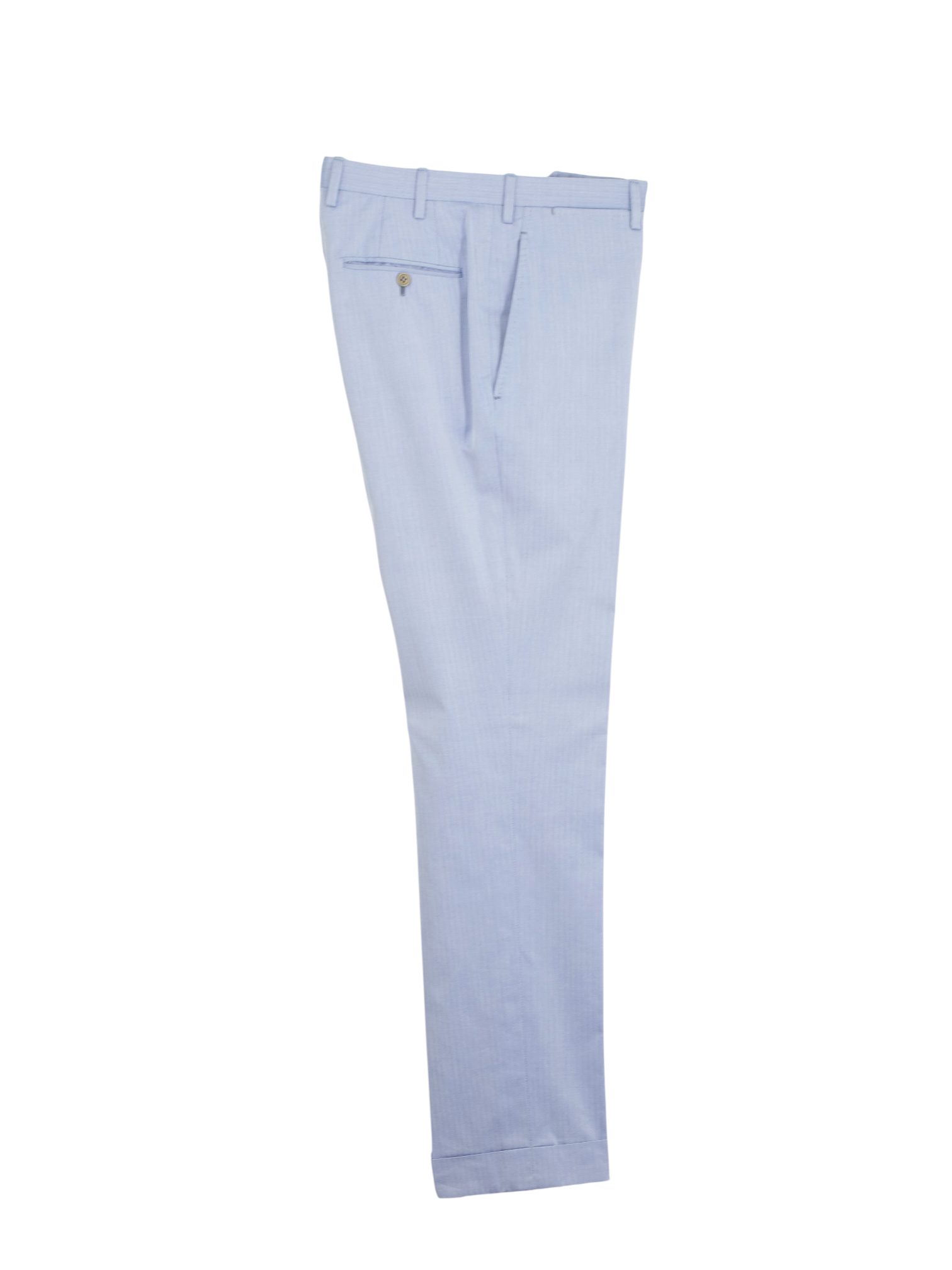 Kiton Light Blue Cotton, Wool & Silk Micro-Herringbone Summer Suit