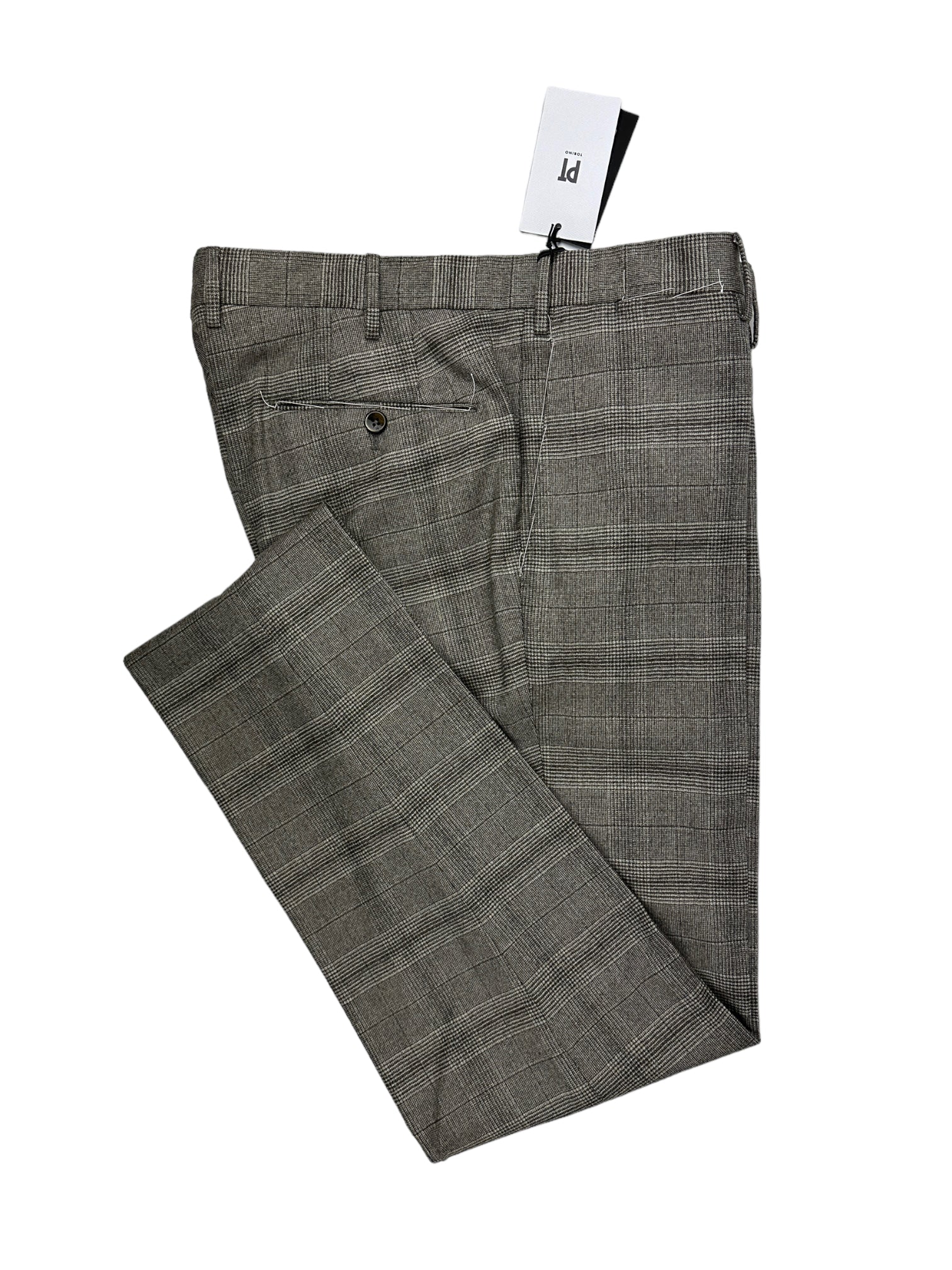PT01 Grey Prince of Wales Trousers