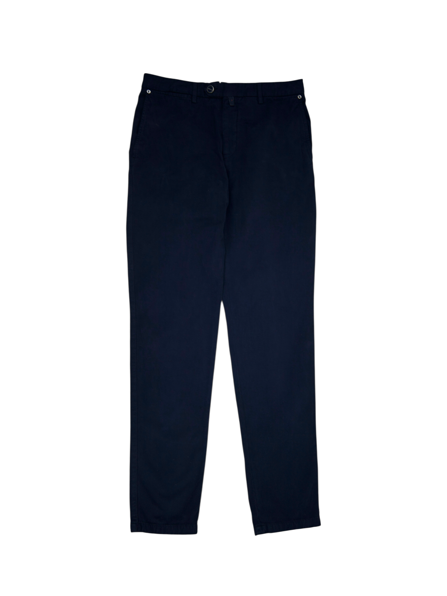 Kiton Navy Cotton & Cashmere Twill 5-Pocket Chino